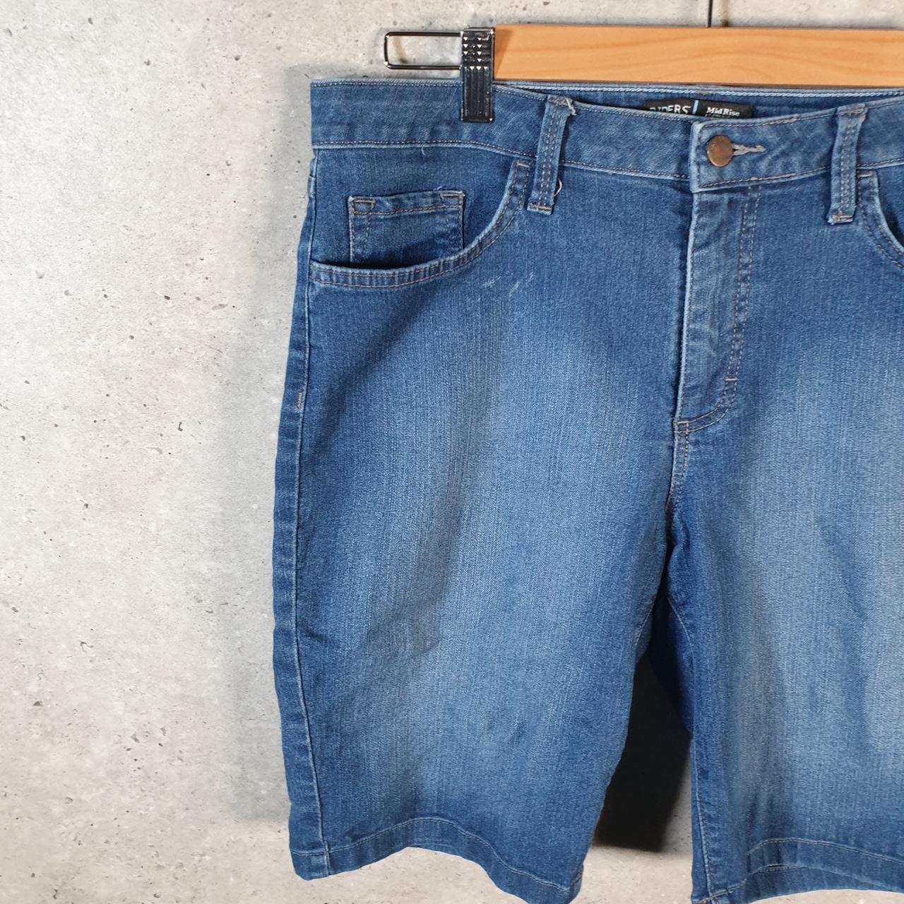 Vintage Lee Baggy Shorts Jorts Cargo Womens W32 Blue Relaxed Denim