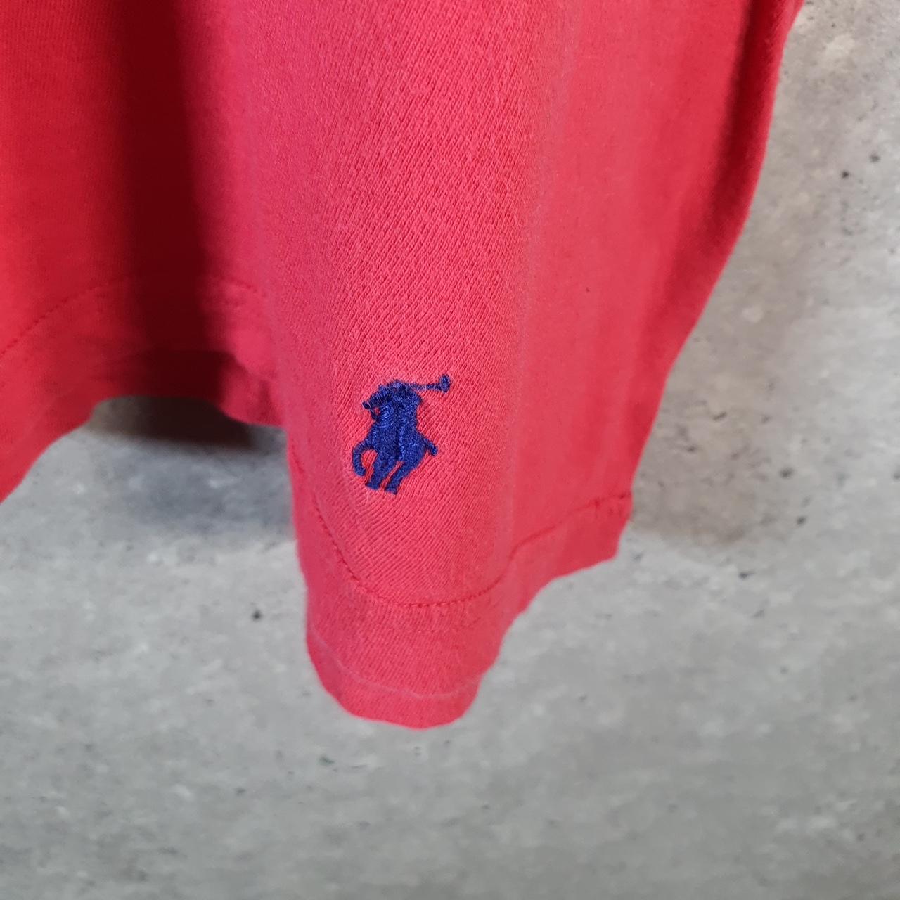 Vintage Ralph Lauren Polo Sport T Shirt Men’s Large Red Classic Fit Embroidered Pony C9022