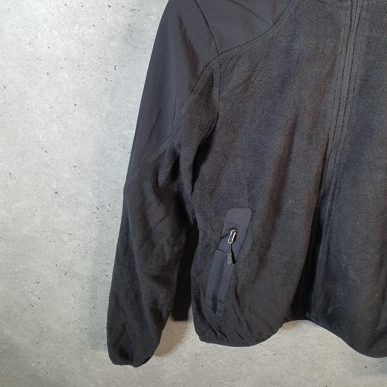 Vintage Champion Full Zip Fleece Hoodie Womens Medium Black