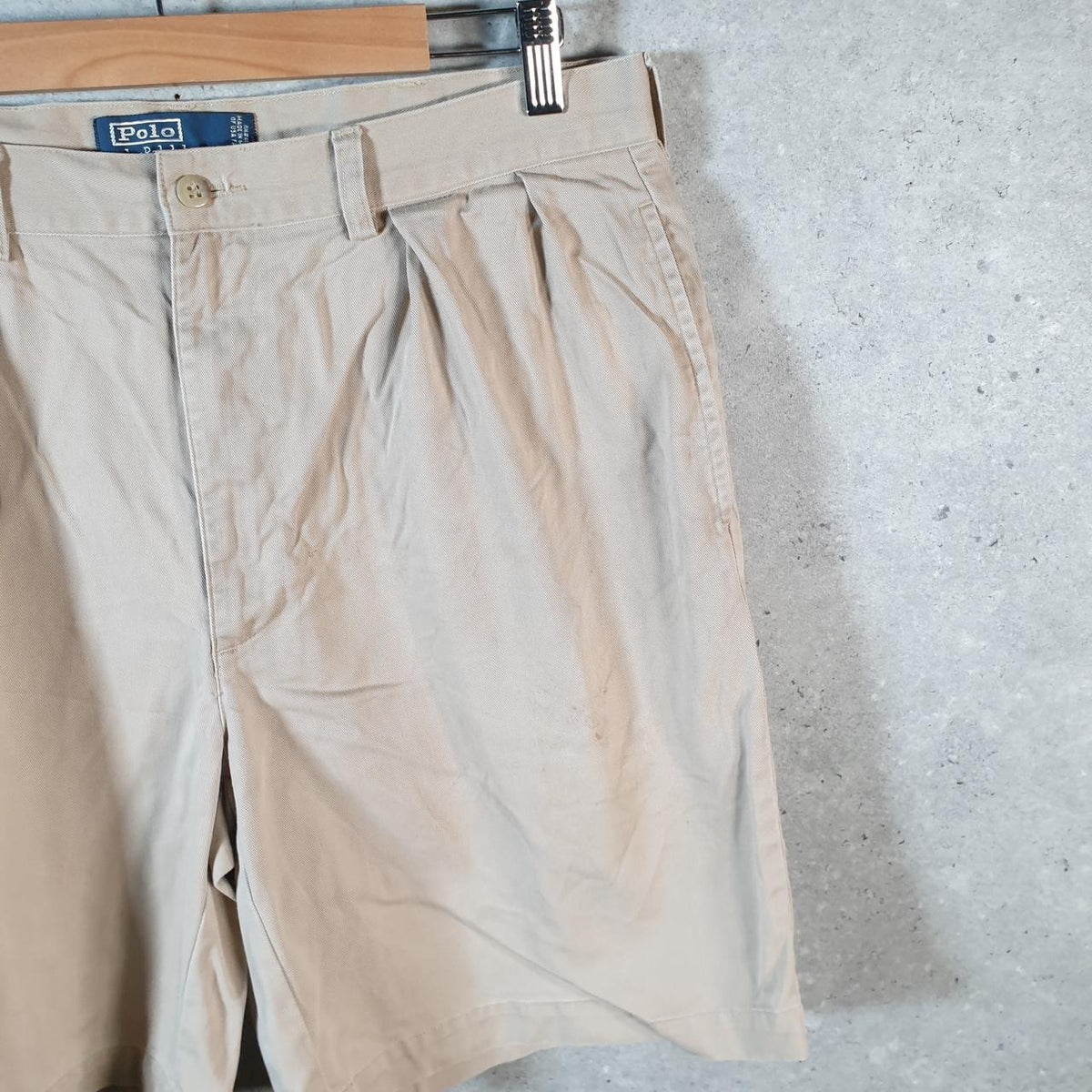 Vintage Ralph Lauren Polo Shorts Jorts Chino Cargo Men’s W35 Brown Baggy Cotton A4255