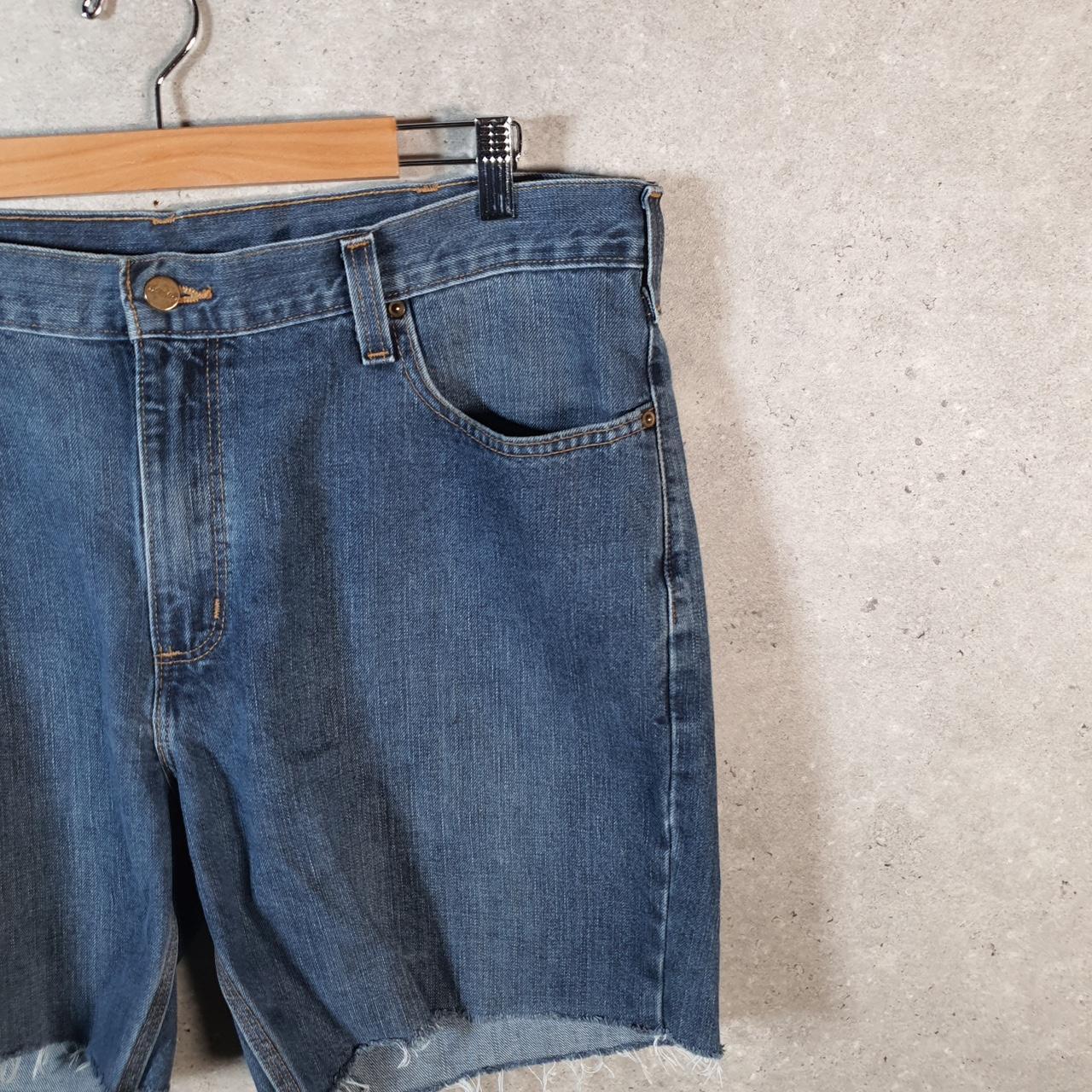 Vintage Carhartt Baggy Carpenter Shorts Jorts Cargo Men’s W38 Blue Relaxed Fit Workwear A4857