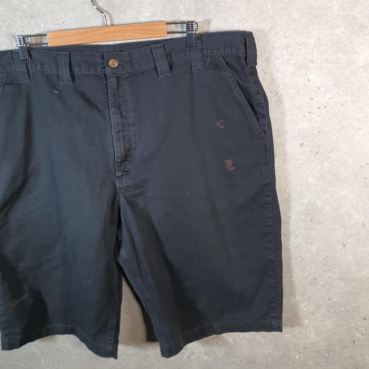 Vintage Carhartt Baggy Carpenter Shorts Jorts Cargo Men’s W46 Black Relaxed Fit Workwear Big Fish Vintage