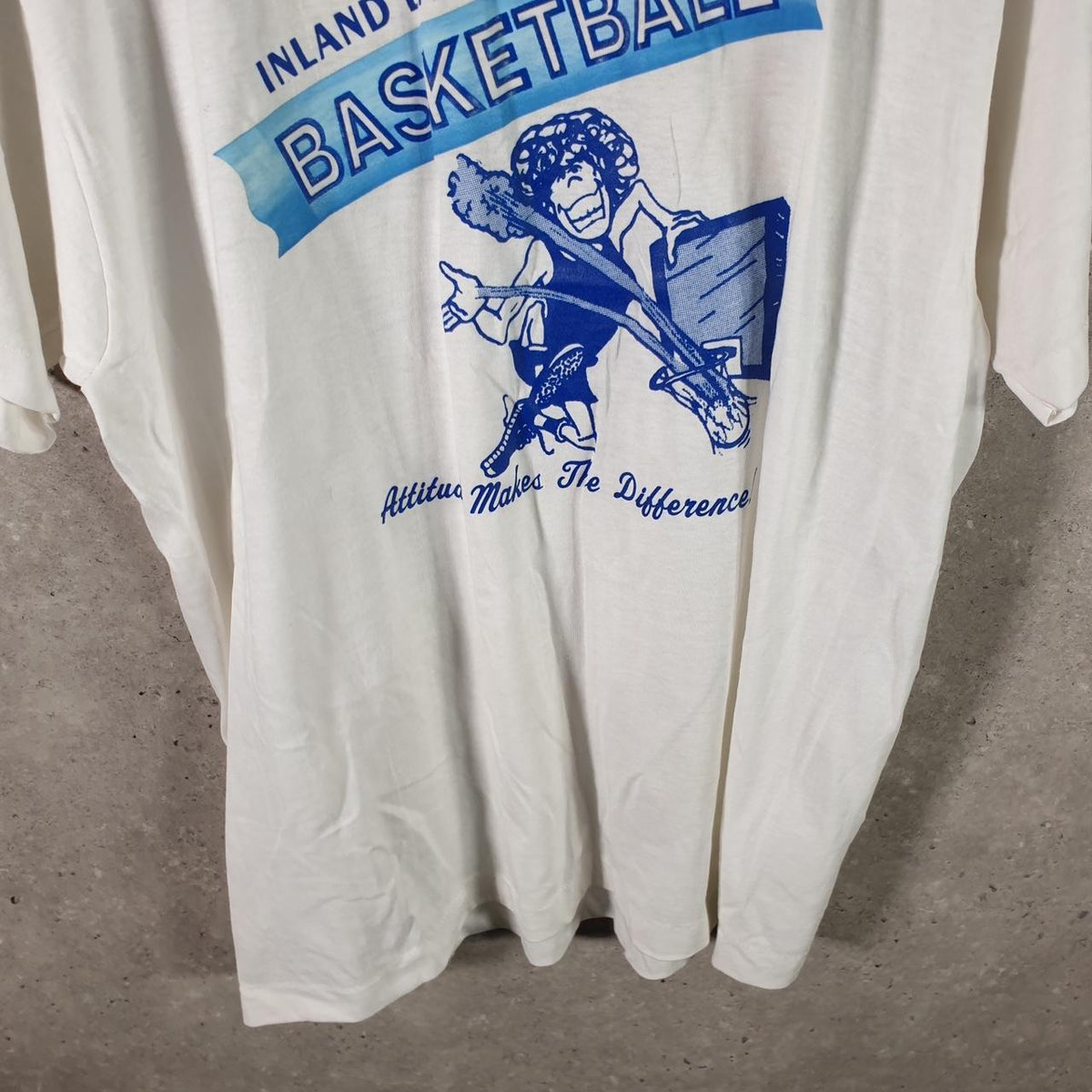 Vintage Screen Stars Best Inland Lakes Basketball USA Single Stitch T Shirt Men’s XL White Big Fish Vintage