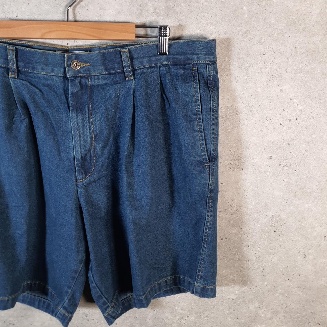 Vintage Dockers Denim Shorts Jorts Cargo Men’s W40 Blue Baggy Cotton