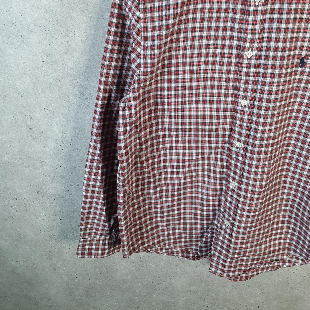 Vintage Ralph Lauren Button Down Shirt Womens XL Red Checkered Pony