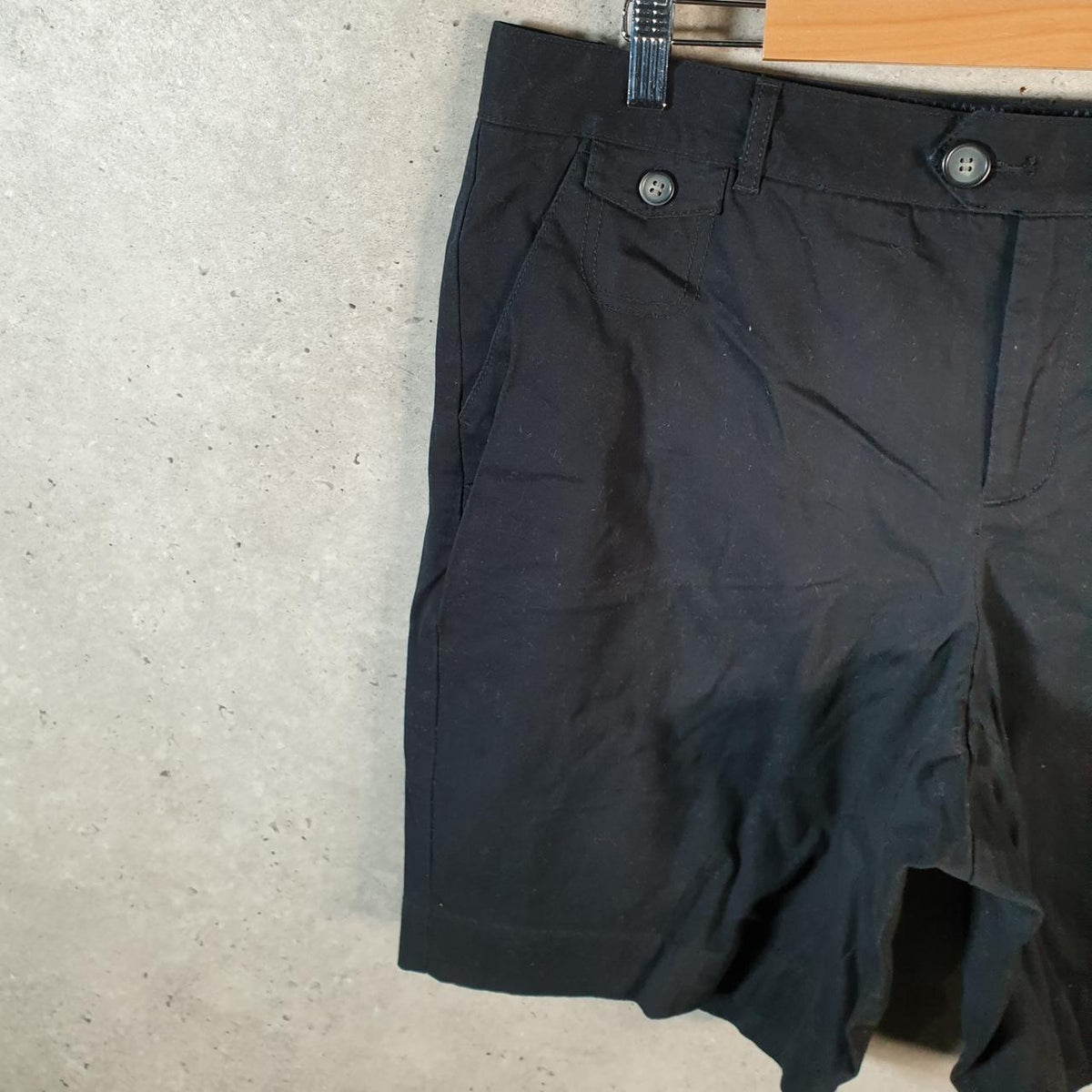 Vintage Dockers Chino Shorts Jorts Cargo Womens W36 Black Baggy Cotton