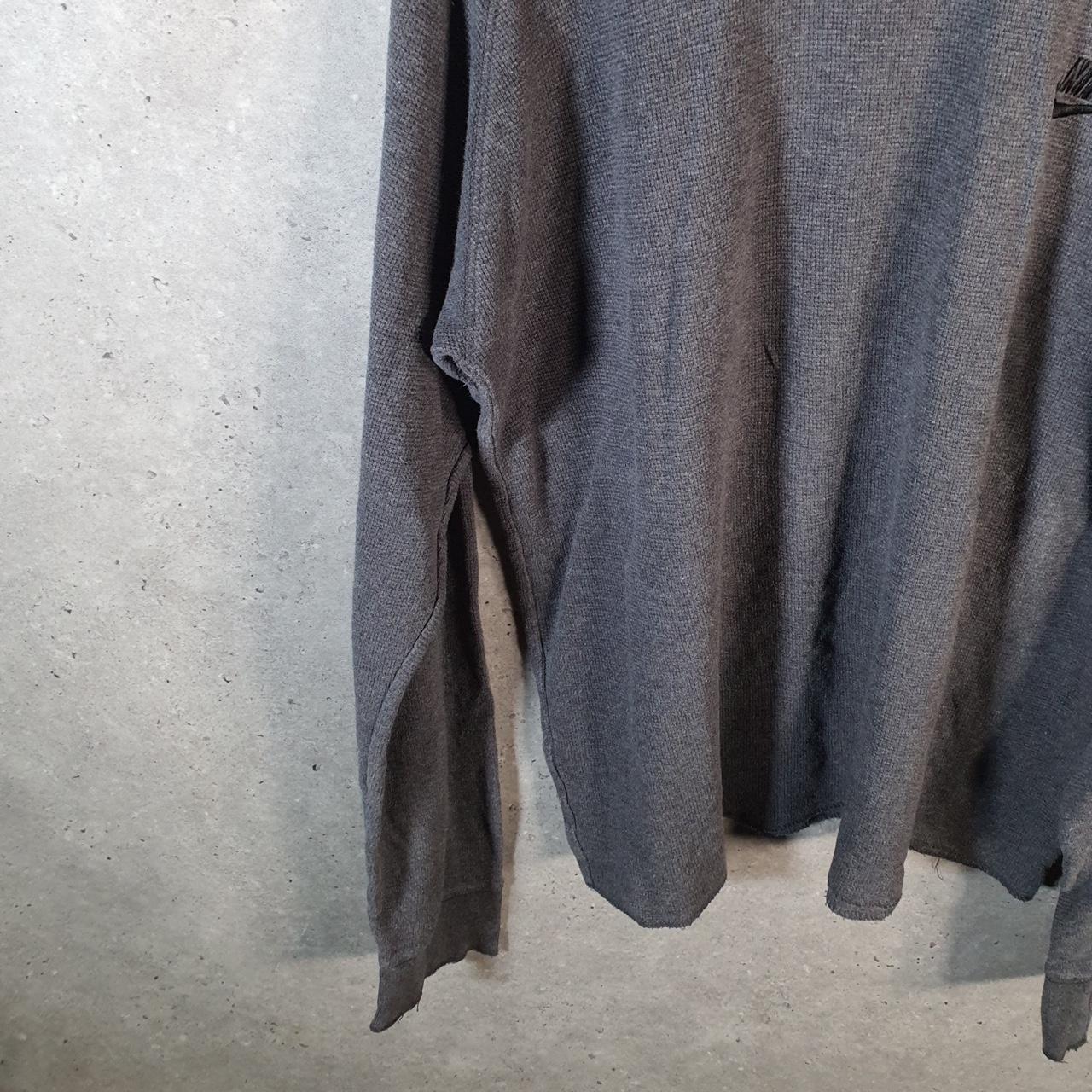 Vintage Nike 90s Knit Club Sweatshirt Mens XL Grey Swoosh Y2K Pullover Logo