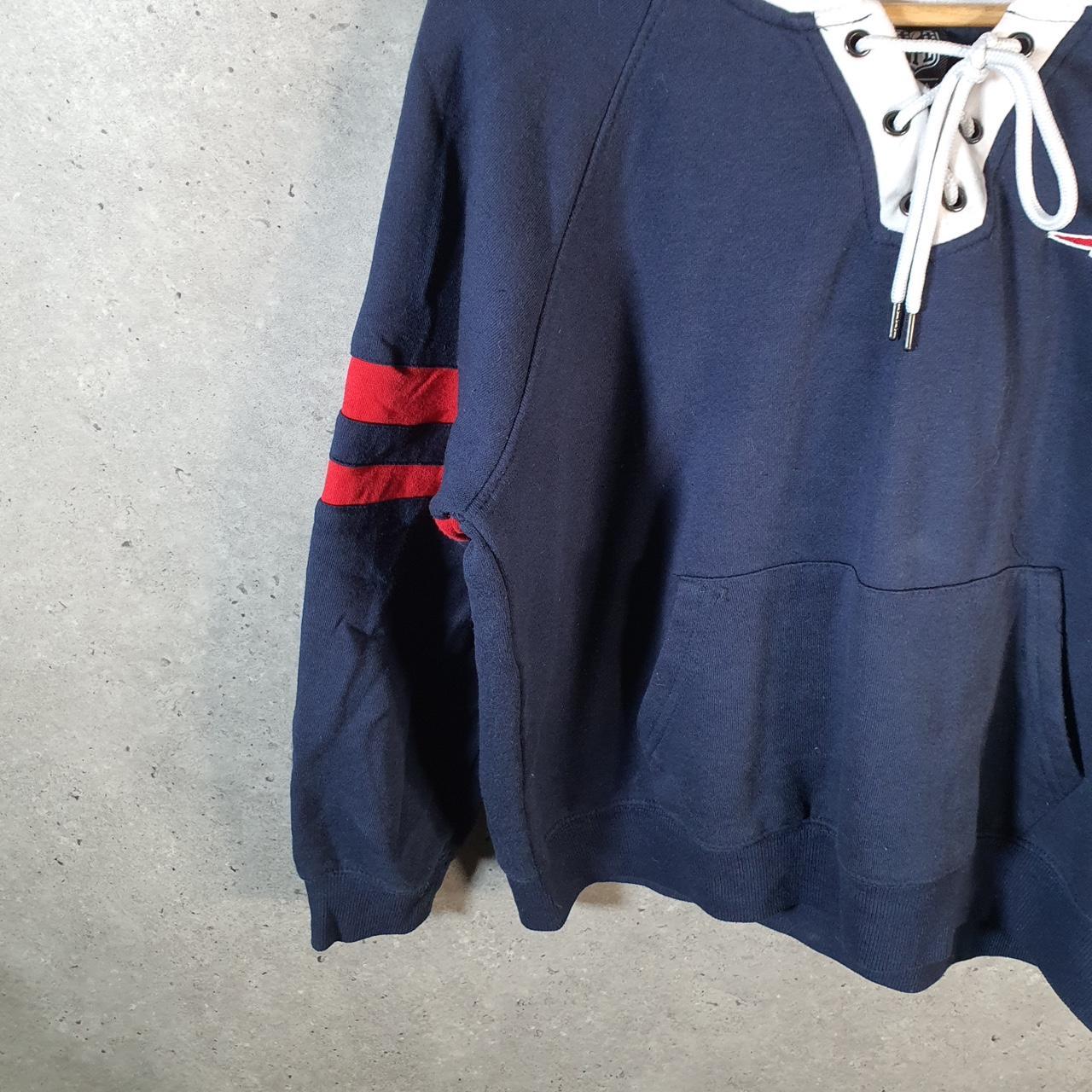 Vintage NFL New England Patriots Hoodie Womens Large Navy Blue USA Pro Sport