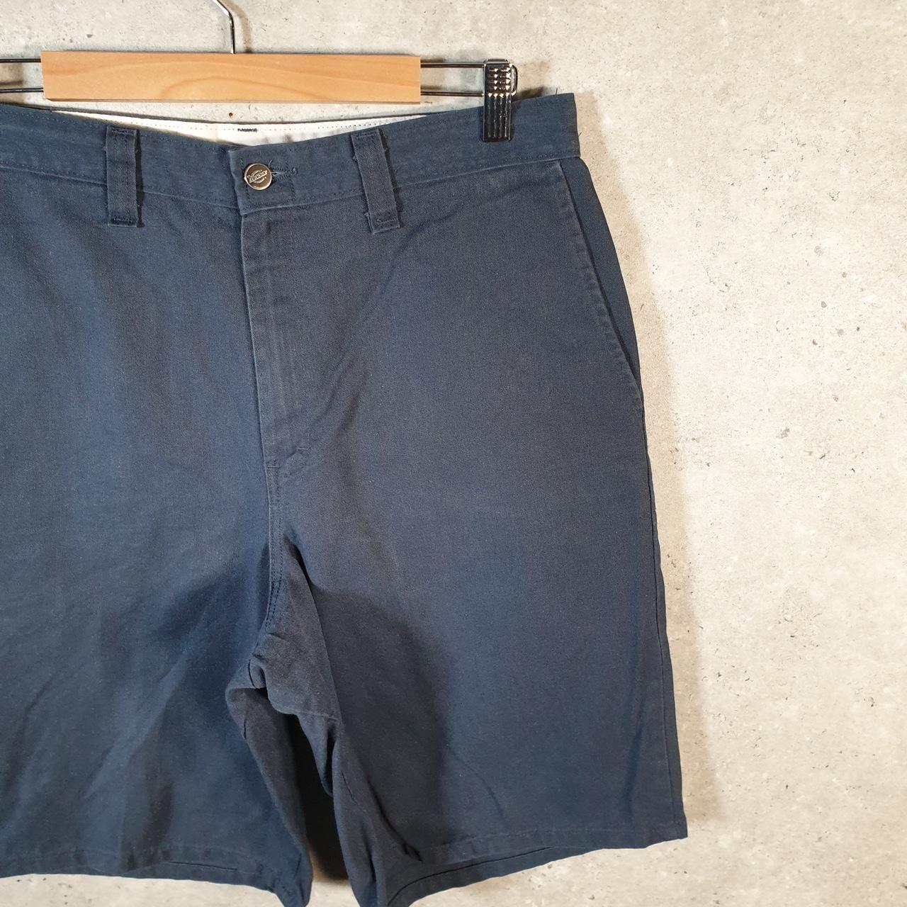 Vintage Dickies Baggy Chino Shorts Jorts Cargo Mens W34 Navy Blue Relaxed Fit