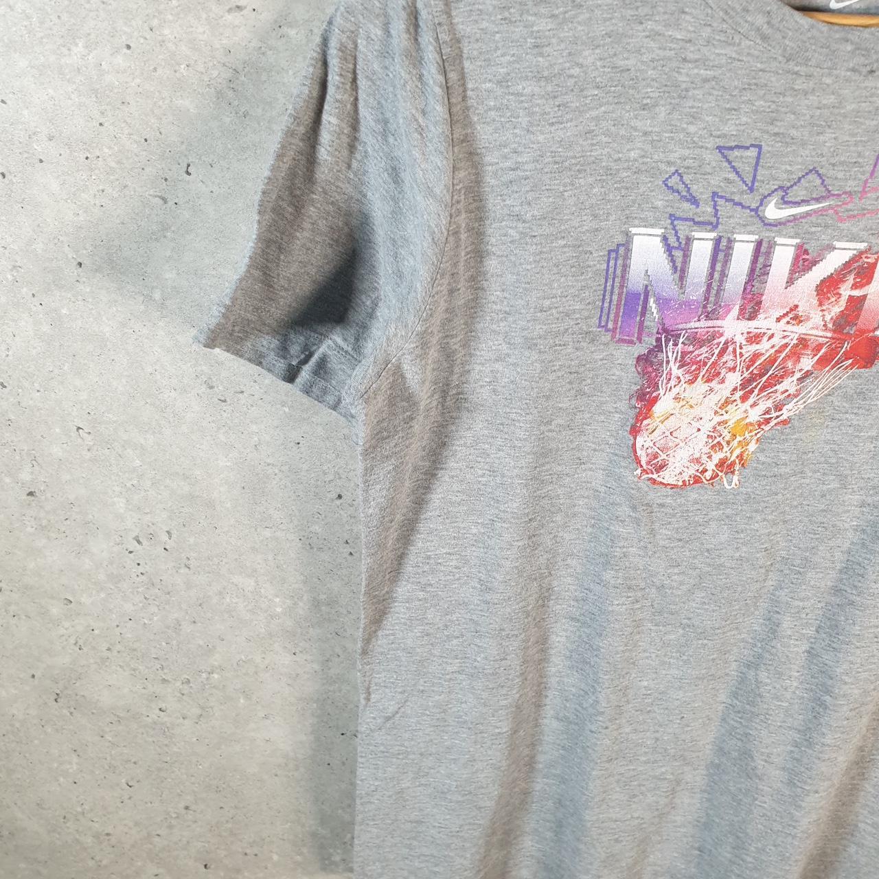 Vintage Nike Spellout T Shirt Womens XL Grey Logo Swoosh Athletic