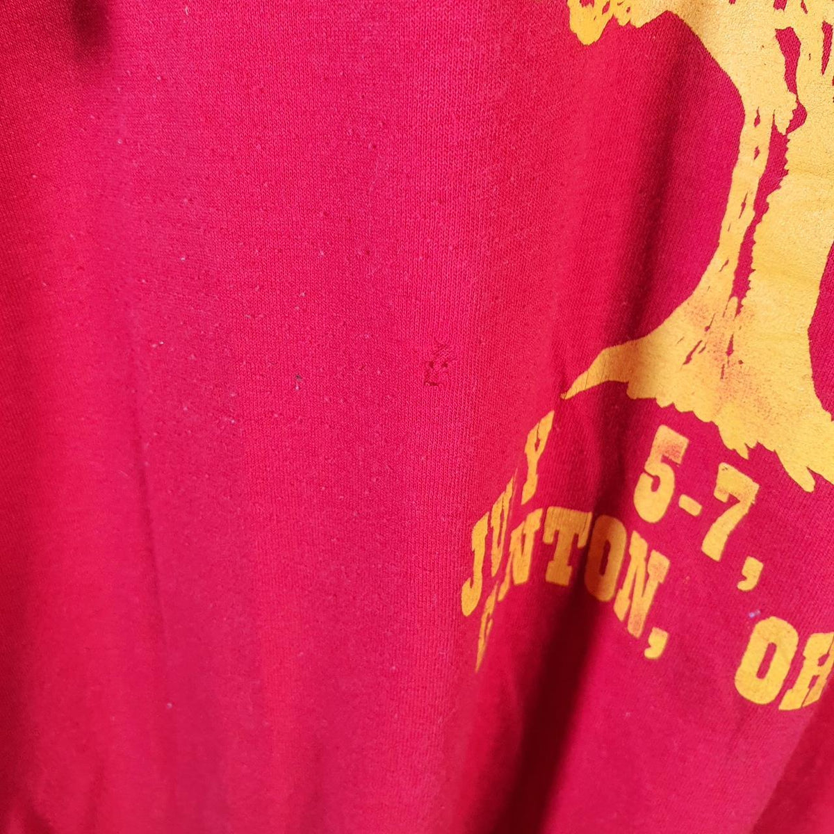 Vintage Screen Stars 1991 Canton Ohio Family USA Single Stitch T Shirt Men’s XL Red C9641