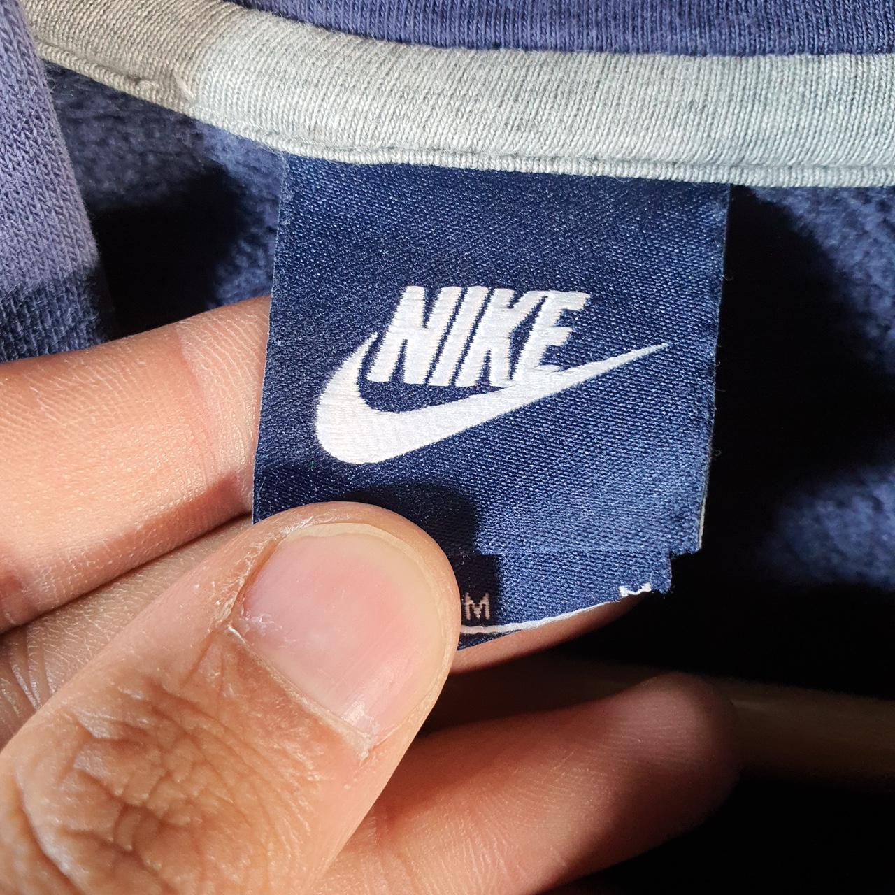 Vintage Nike Club Hoodie Men’s Medium Navy Blue Swoosh Y2K Pullover Logo