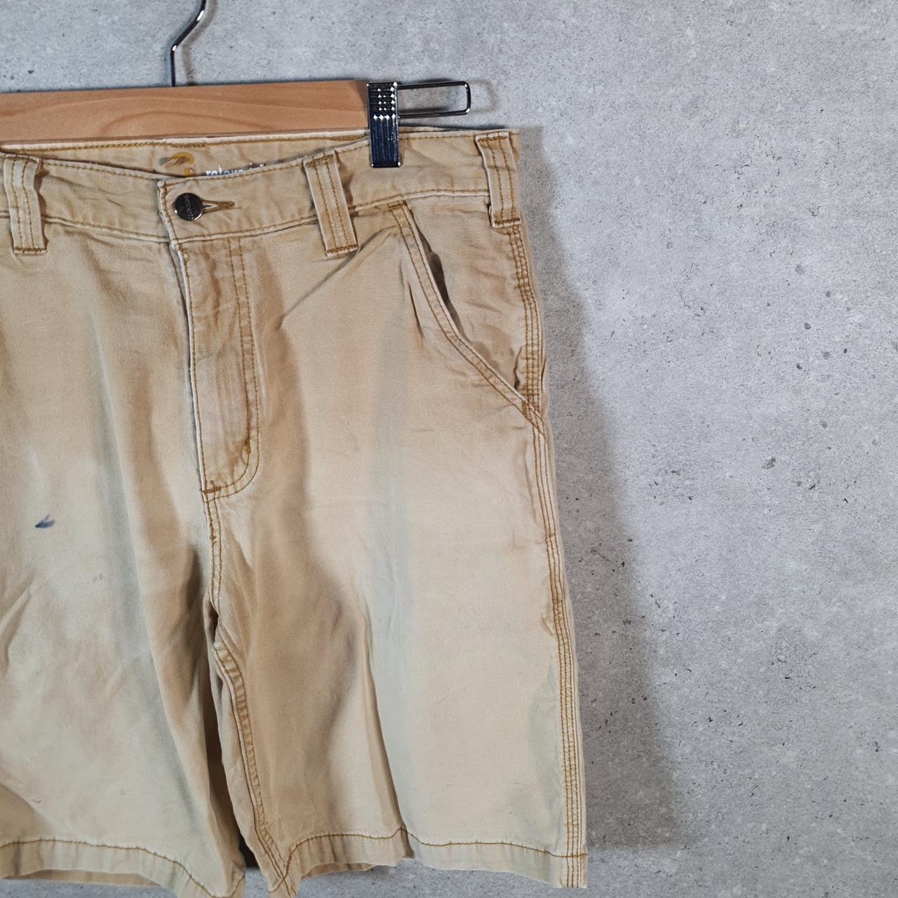 Vintage Carhartt Baggy Carpenter Shorts Jorts Cargo Men’s W33 Brown Relaxed Fit Workwear A4831