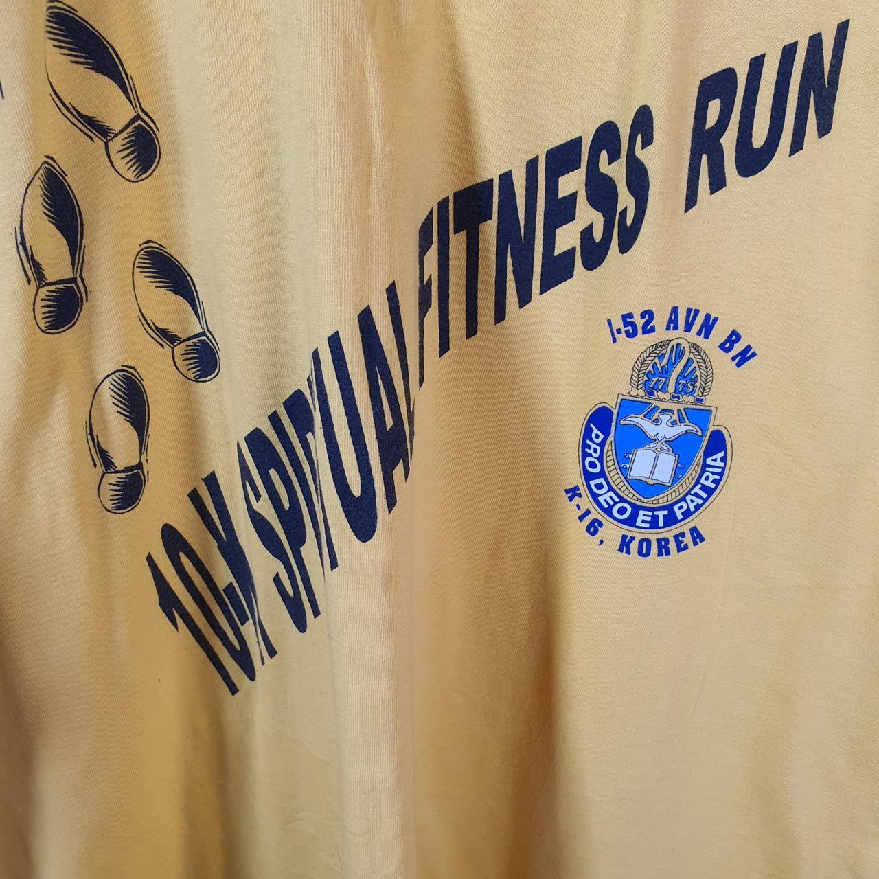 Vintage 10K Korea Fitness Run USA 90s Single Stitch T Shirt Men’s Medium Orange C9394