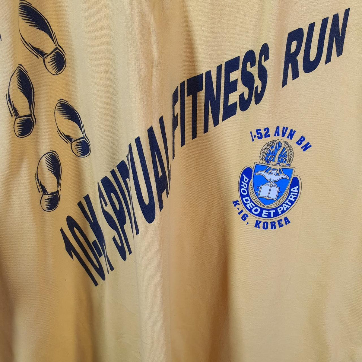Vintage 10K Korea Fitness Run USA 90s Single Stitch T Shirt Men’s Medium Orange C9394