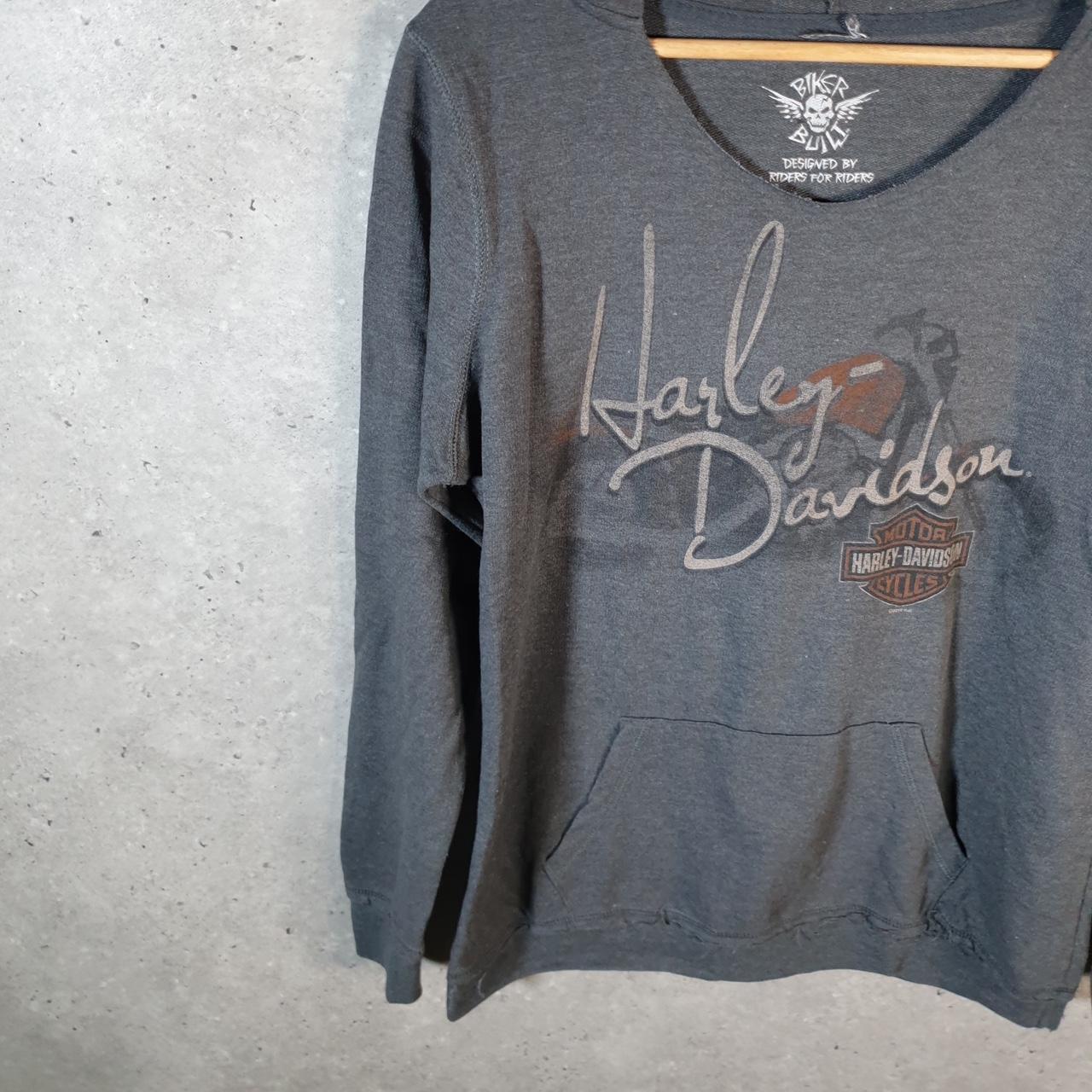 Vintage Harley Davidson 2016 Smoky Mountain Maryville TN Hoodie Womens Large Grey