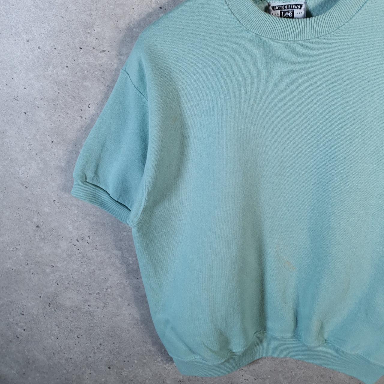 Vintage Lee Cotton Blend Short Sleeve Tank Sweatshirt Men’s Medium Blue USA Pullover