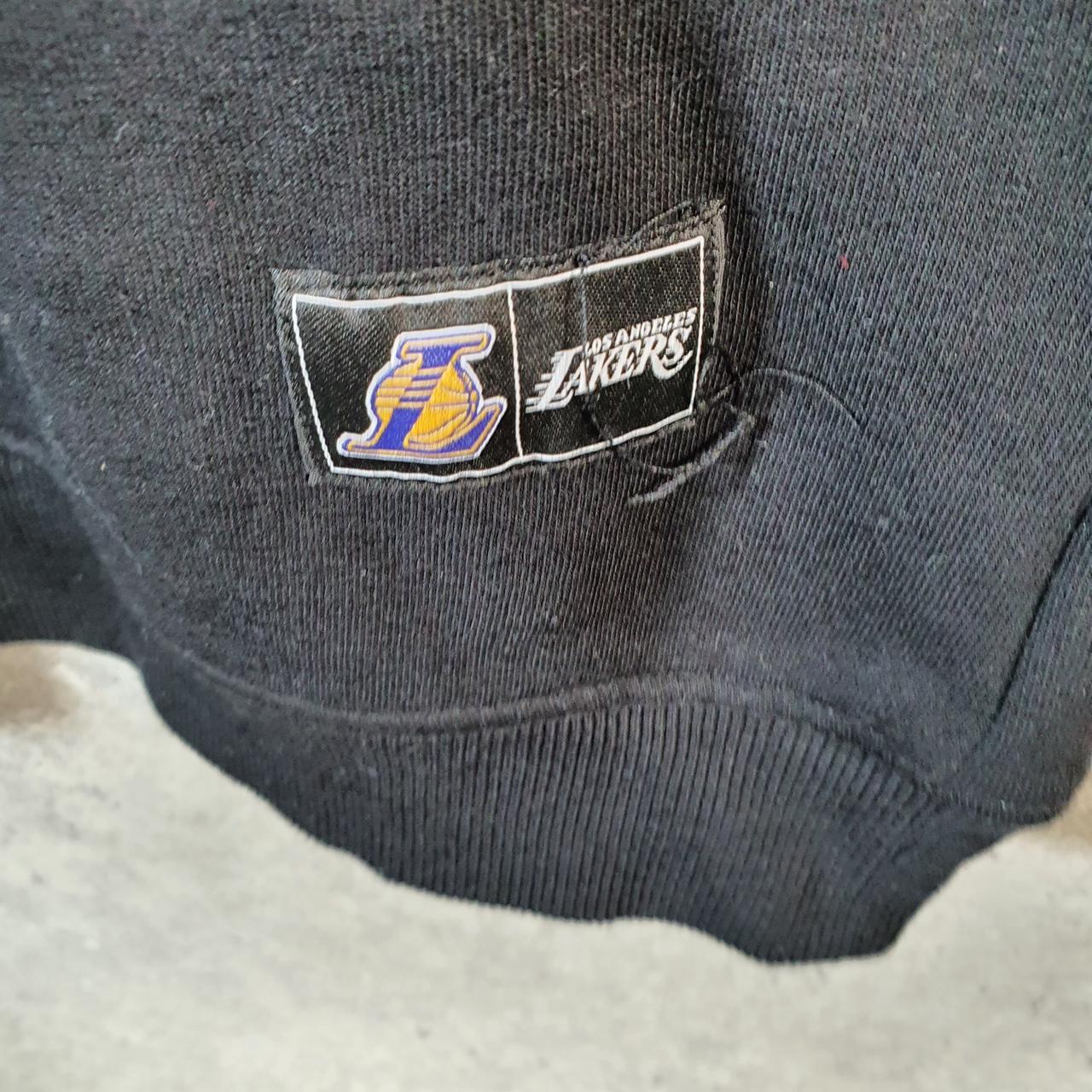 Vintage NBA Los Angeles Lakers Hoodie Womens Small Black Pullover Pro Sport USA