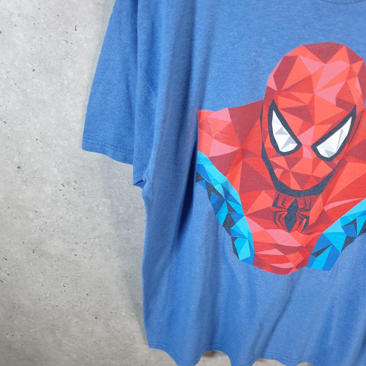Vintage Marvel Spiderman T Shirt Men’s XL Blue Movie Graphic Cartoon