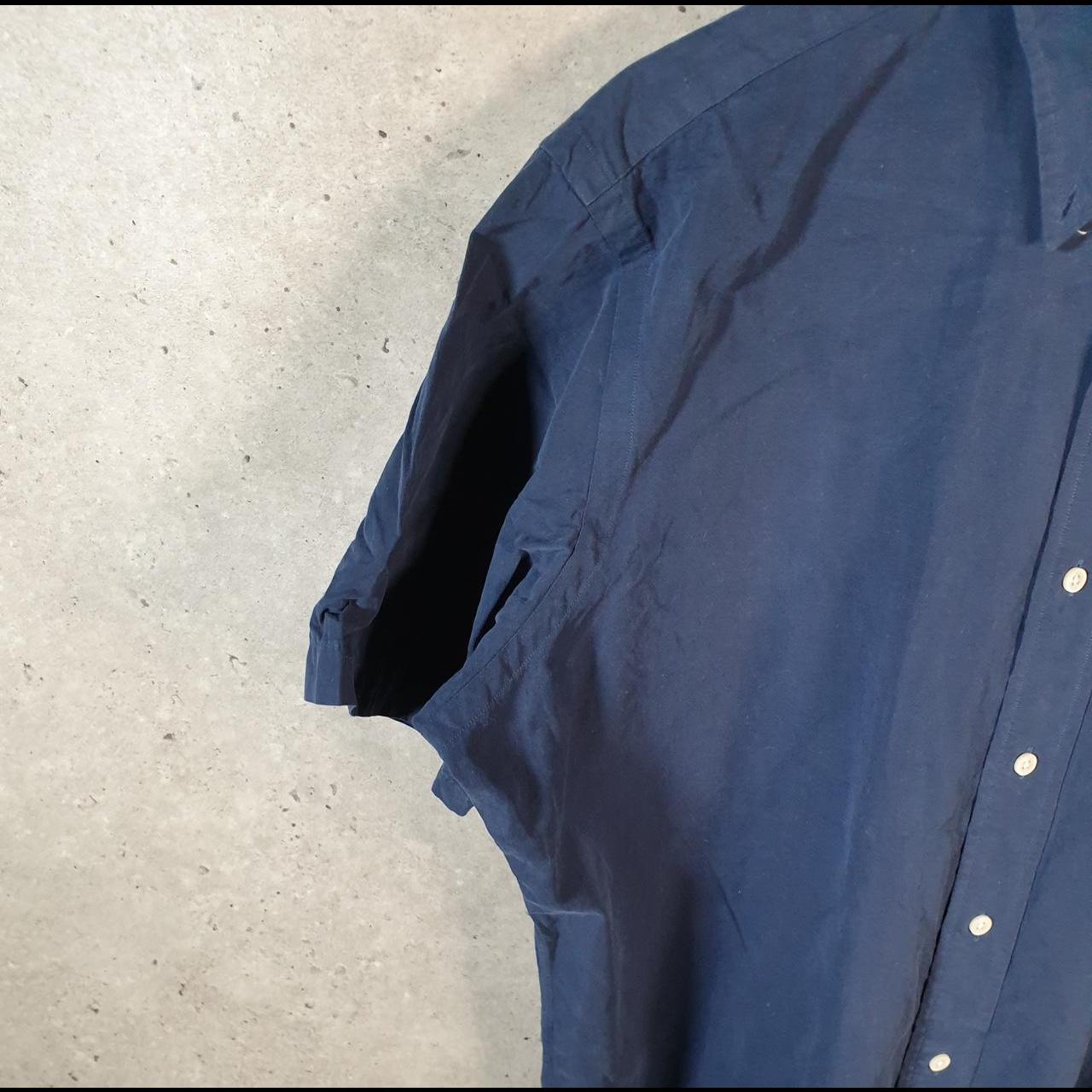 Vintage Ralph Lauren Button Down Shirt Men’s Large Navy Blue Classic Fit Pony Cotton