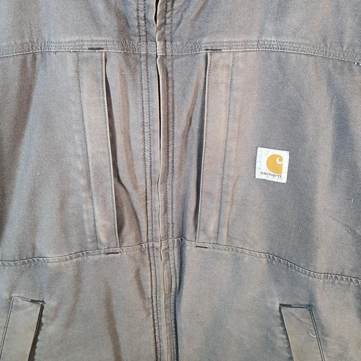Vintage Carhartt Cryder Quilt Lined Jacket Men’s 2XL Black Workwear Canvas USA Big Fish Vintage