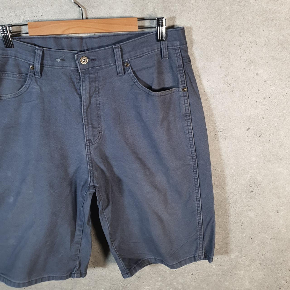 Vintage Dickies Baggy Chino Shorts Jorts Cargo Mens W36 Blue Relaxed Fit