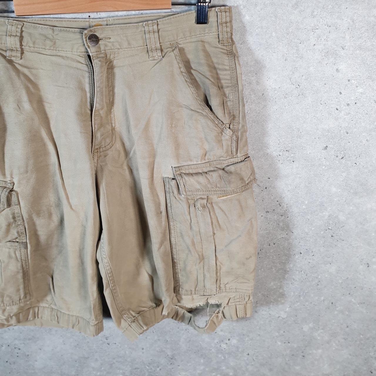 Vintage Carhartt Baggy Carpenter Shorts Jorts Cargo Men’s W32 Brown Relaxed Fit Workwear