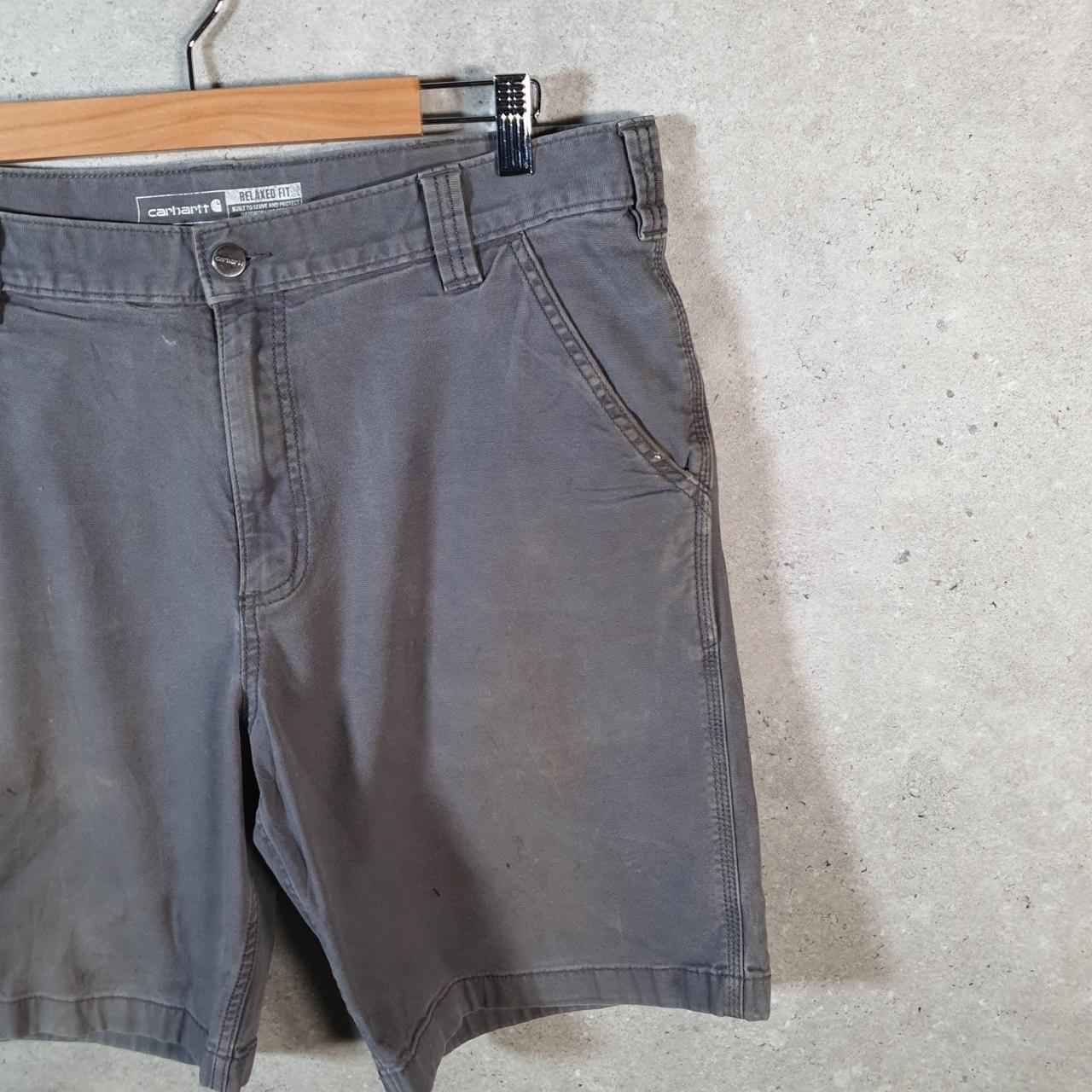 Vintage Carhartt Baggy Carpenter Shorts Jorts Cargo Men’s W36 Grey Relaxed Fit Workwear A4878