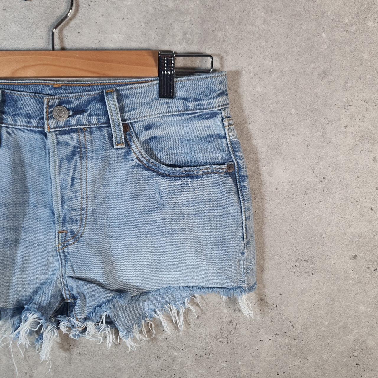Vintage Levi’s 501 Baggy Shorts Jorts Cargo Womens W27 Blue Relaxed Denim