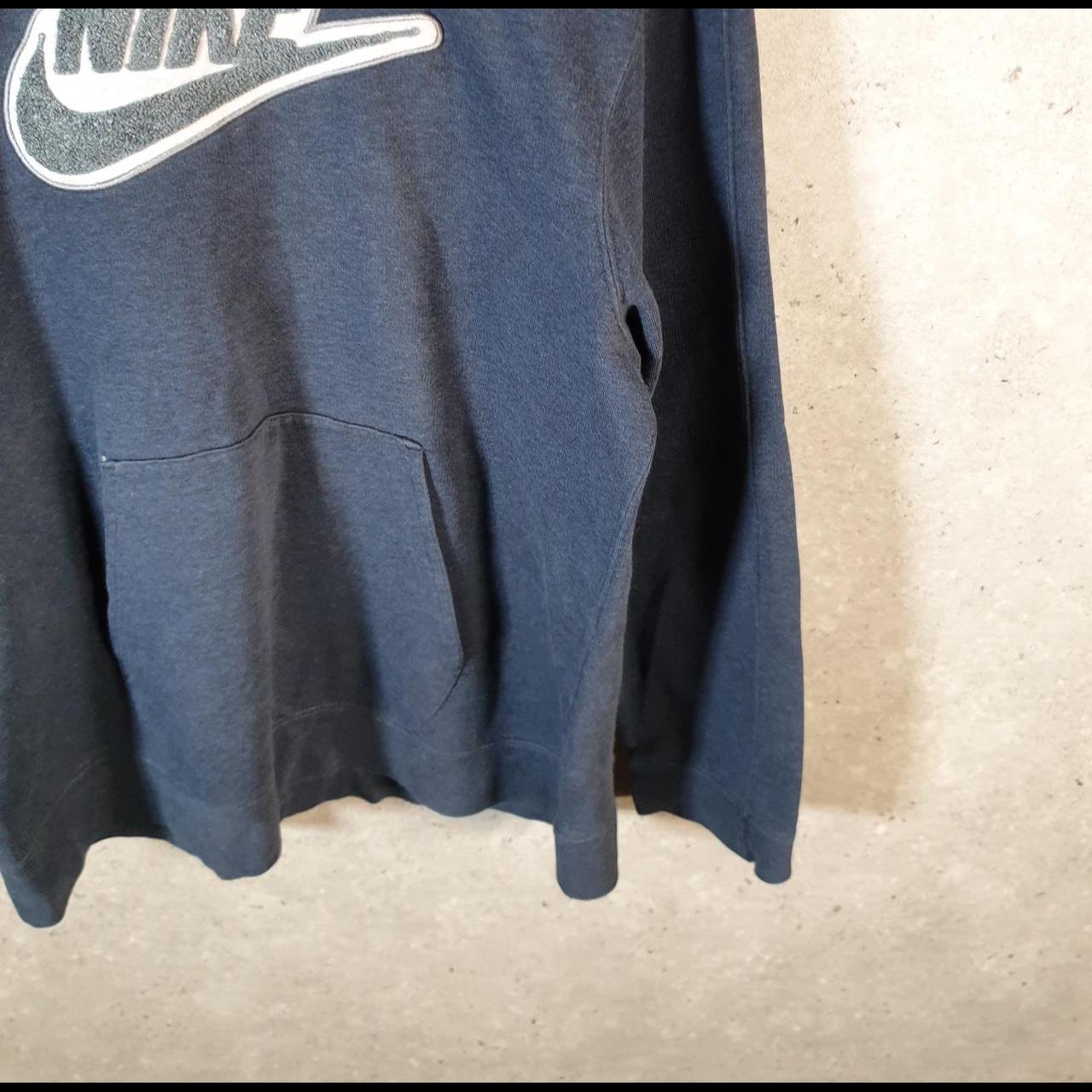 Vintage Nike Club Embroidered Hoodie Womens Large Navy Blue Swoosh Y2K Pullover