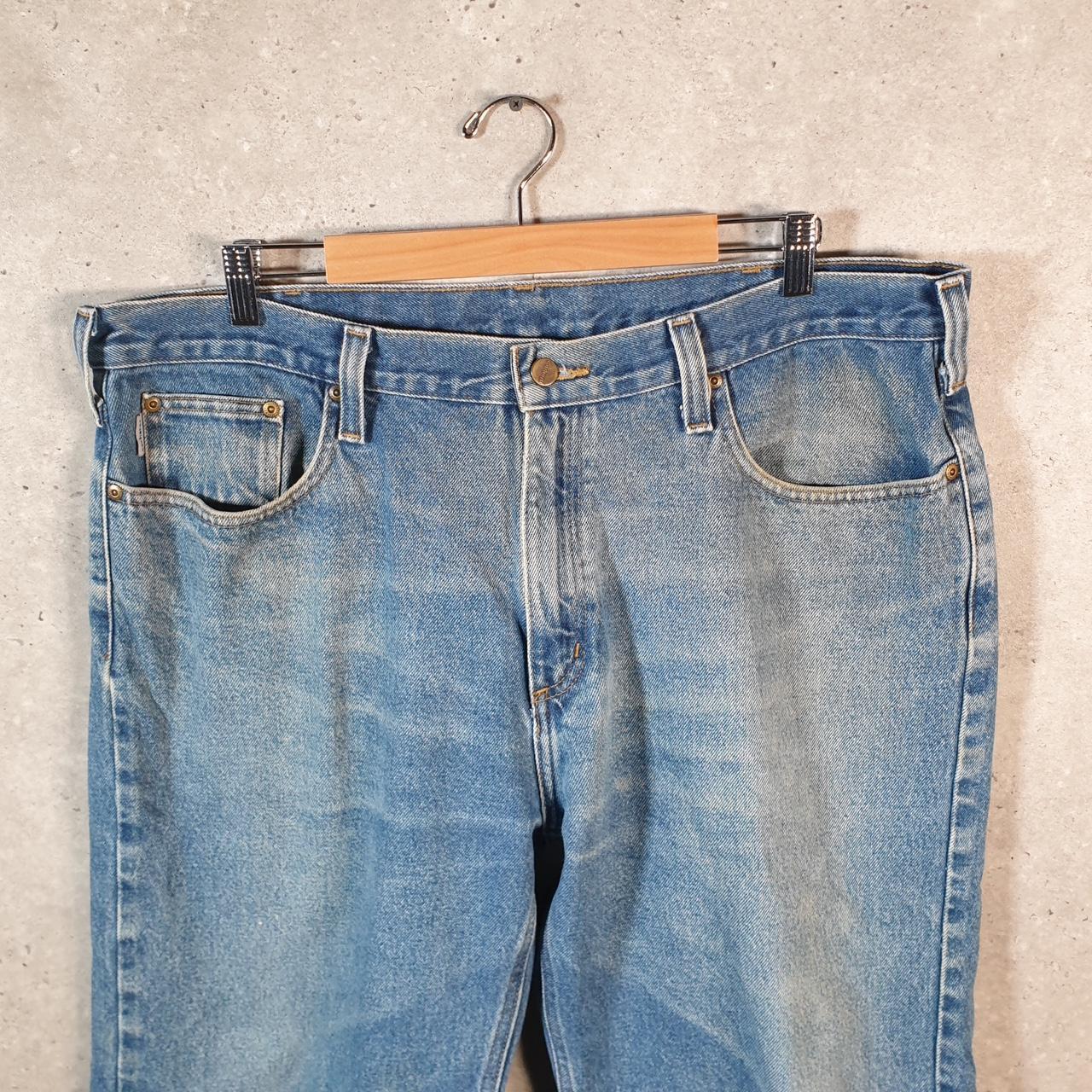 Vintage Carhartt Workwear Carpenter Jeans Mens W40 L30 Blue Denim Relaxed Fit USA