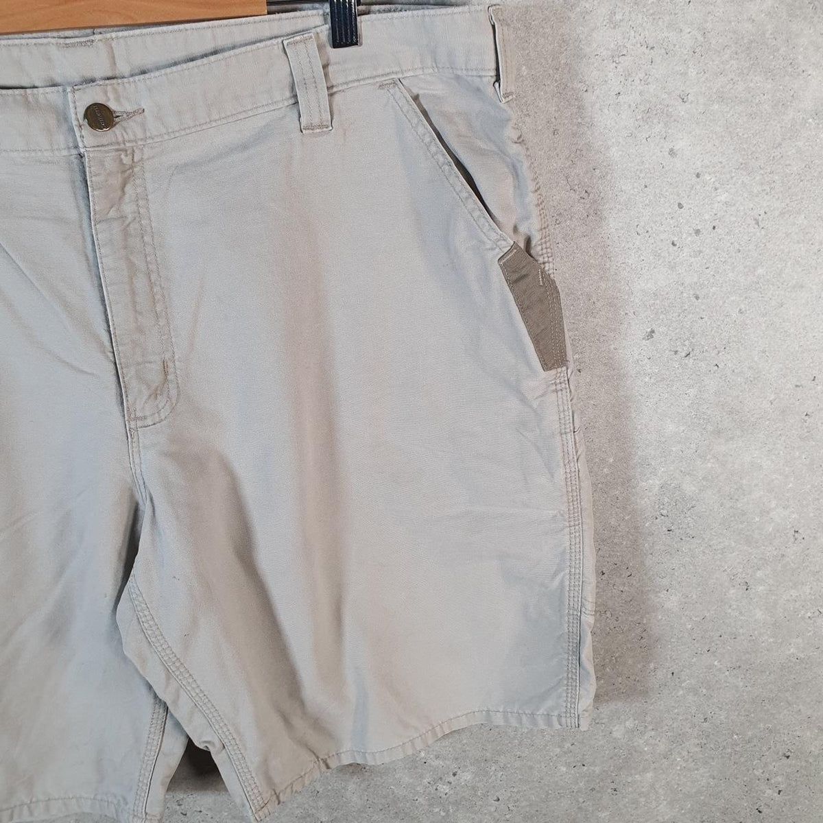 Vintage Carhartt Baggy Carpenter Shorts Jorts Cargo Men’s W42 Brown Relaxed Fit Workwear A4707