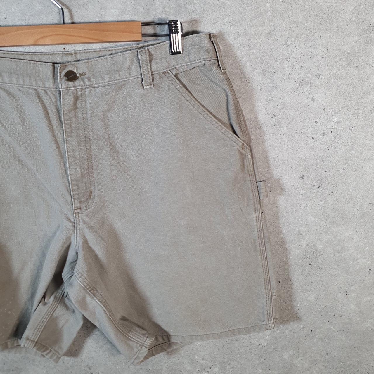 Vintage Carhartt Baggy Carpenter Shorts Jorts Cargo Men’s W38 Grey Relaxed Fit Workwear A4854