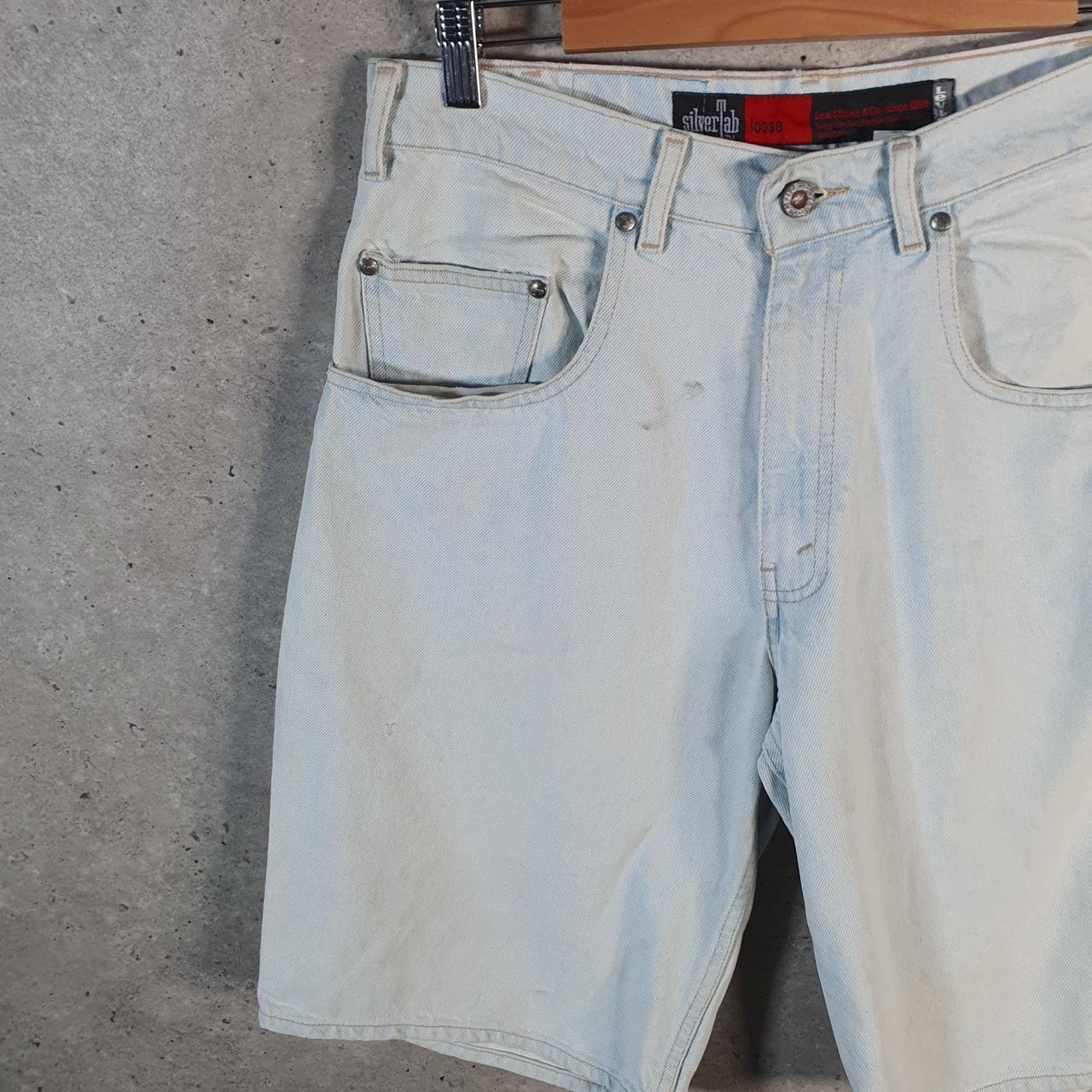 Vintage Levi’s Silver Tab Denim Jean Shorts Jorts Cargo Men’s W32 Blue Baggy Cotton