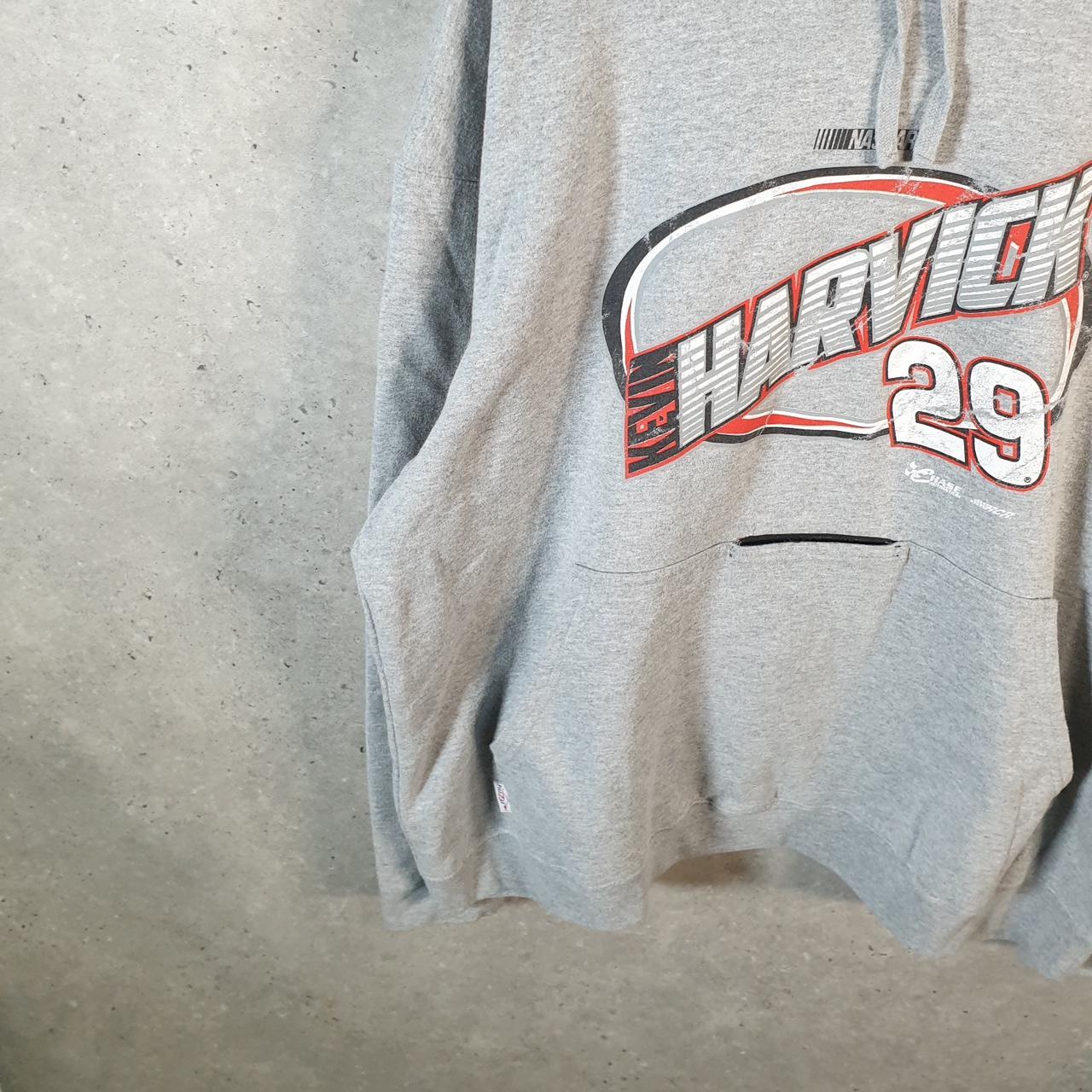 Vintage chase Authentics Nascar Kevin Harvick Hoodie Mens 2XL Grey Pullover USA