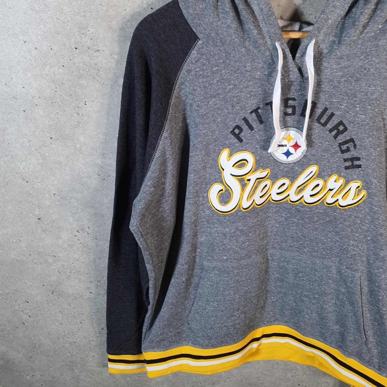 Vintage NFL Pittsburgh Steelers Hoodie Womens XL Grwy Pullover USA Pro Sport