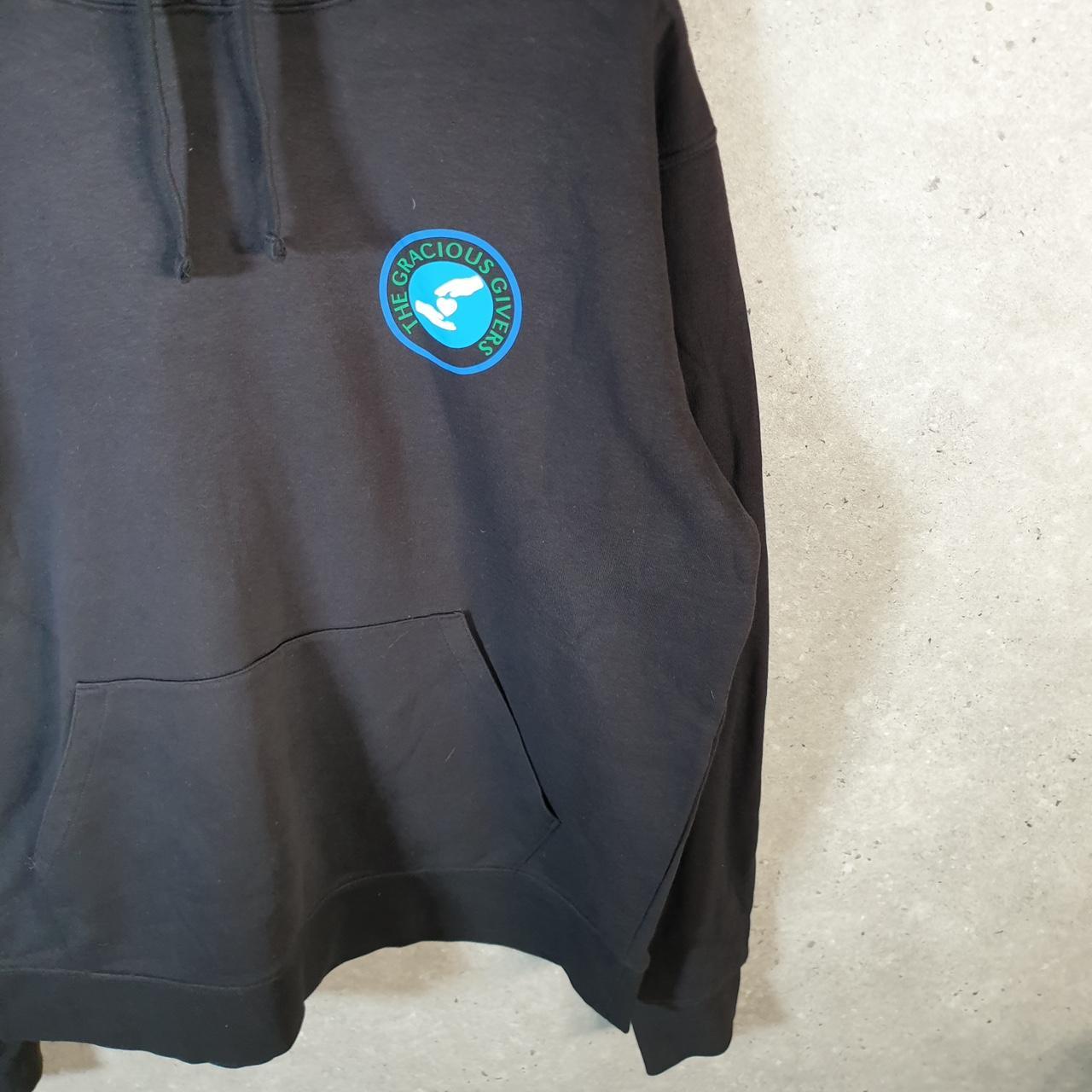 Vintage Russell Athletic Generous Givers Hoodie Men’s XL Black Pullover Baggy