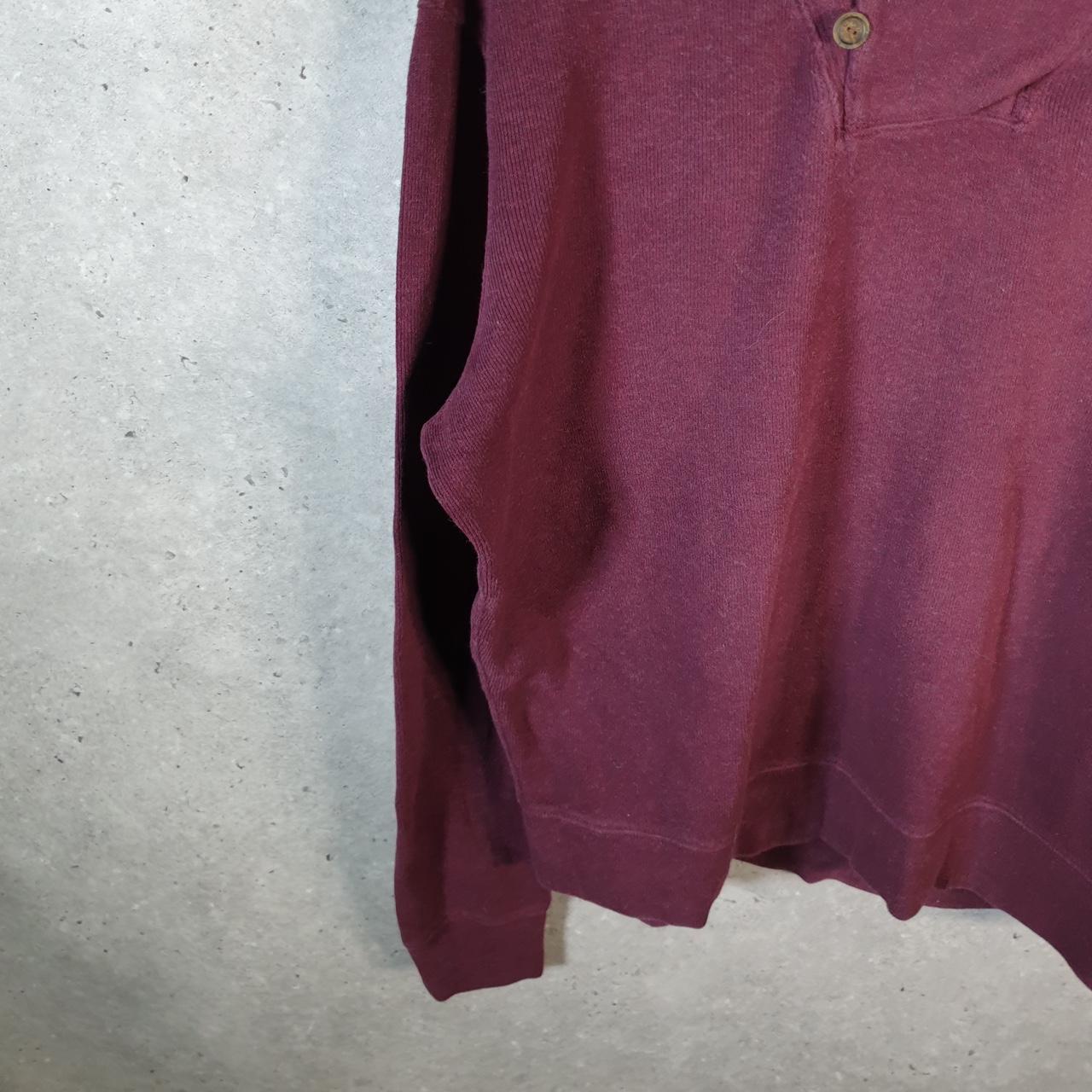 Vintage Ralph Lauren Polo 1/4 Button Sweatshirt Men’s Medium Burgundy Cotton Pullover Pony