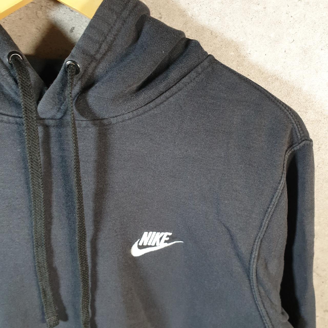 Vintage Nike Club Embroidered Hoodie Men’s Medium Black Swoosh Y2K Pullover
