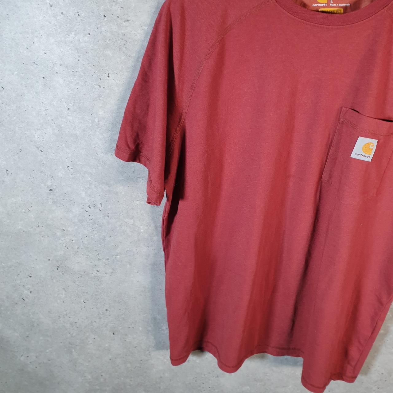 Vintage Carhartt Pocket T Shirt Men’s Large Red Workwear Chore Utility Relaxed Fit