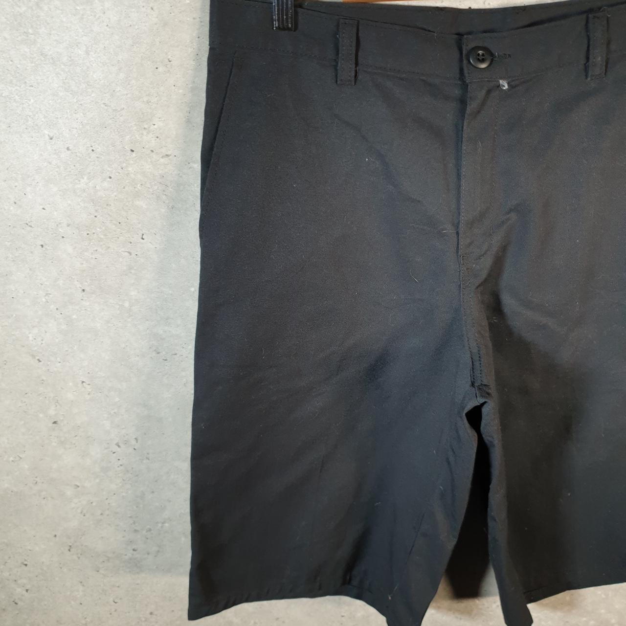 Vintage Dickies Baggy Chino Shorts Jorts Cargo Mens W34 Black Loose Fit