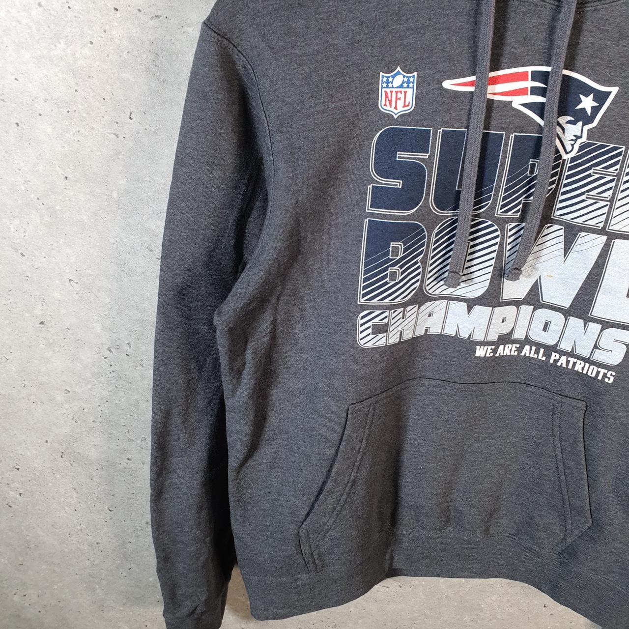 Vintage NFL New England Patriots Fanatics Hoodie Mens M Grey Pullover USA Pro Sport