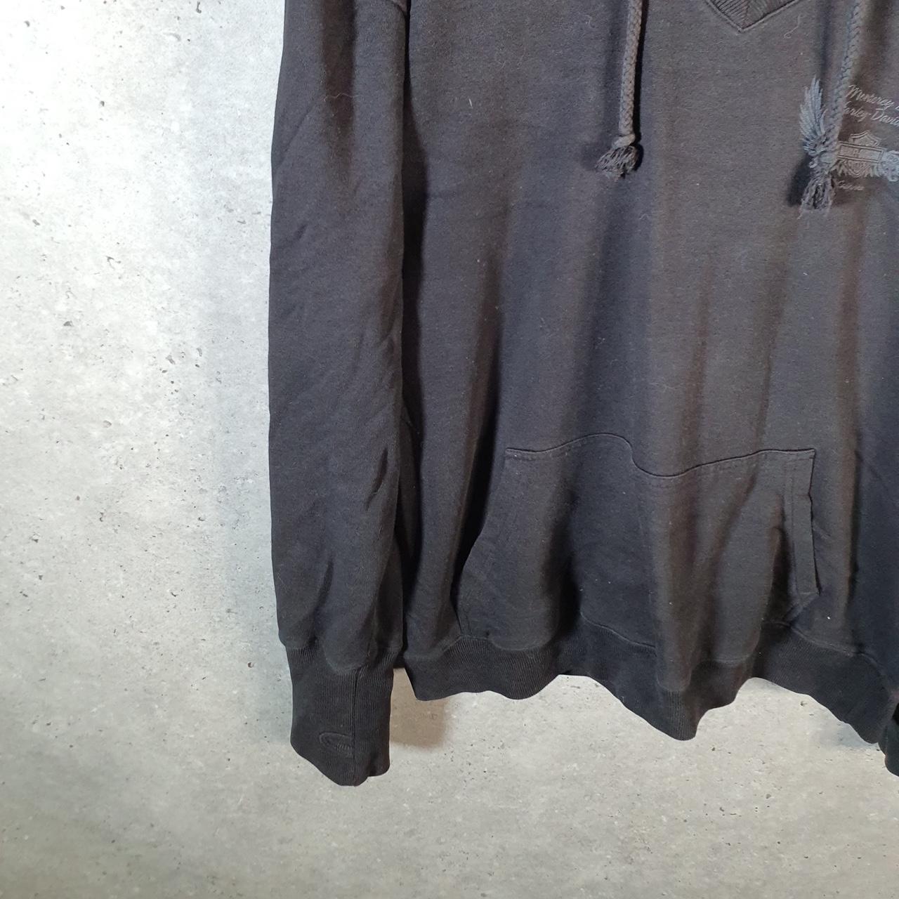 Vintage Harley Davidson Angel Wings California Monterey Bay Hoodie Womens XL Black