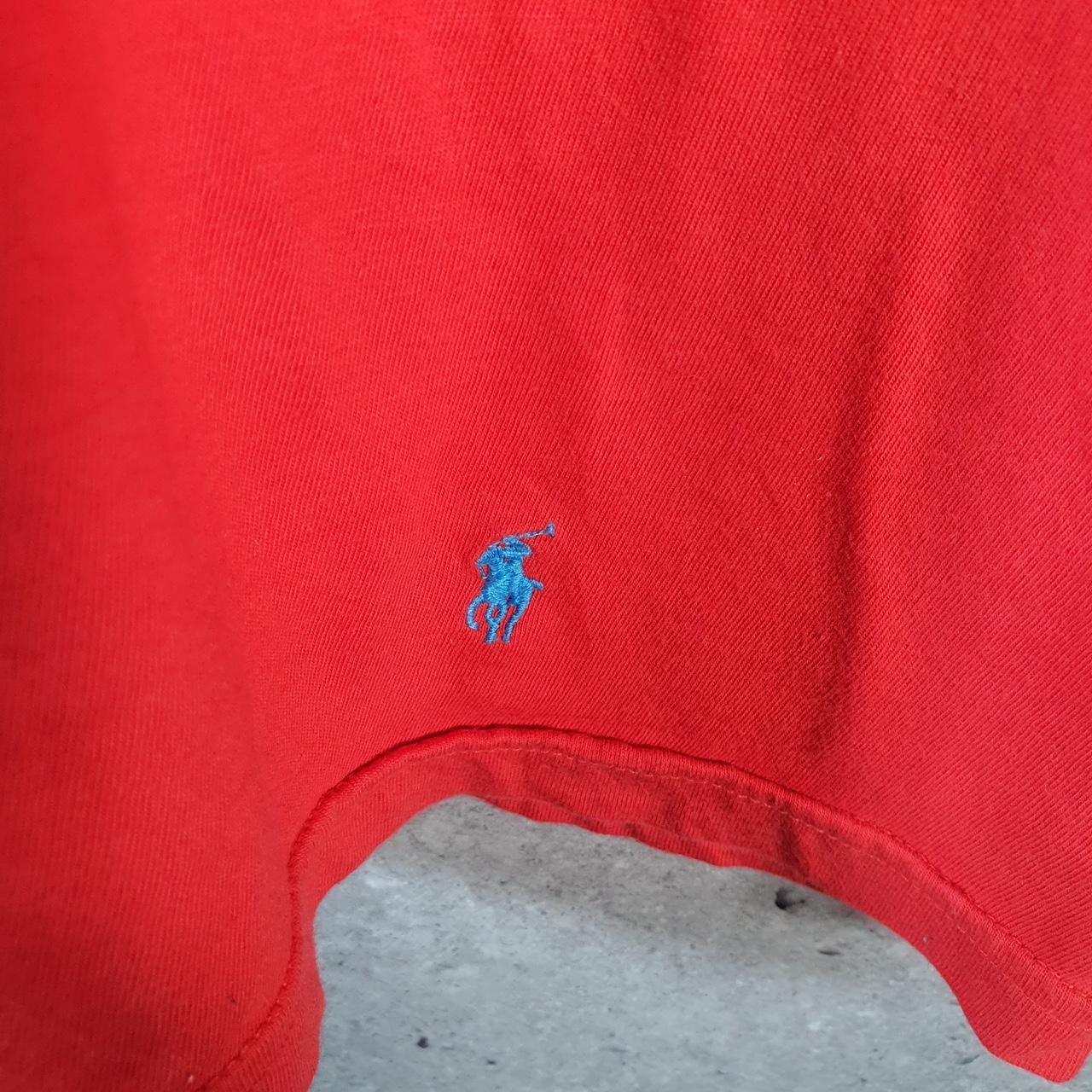 Vintage Ralph Lauren Polo Sport T Shirt Men’s Medium Red  Classic Fit Embroidered Pony C8698