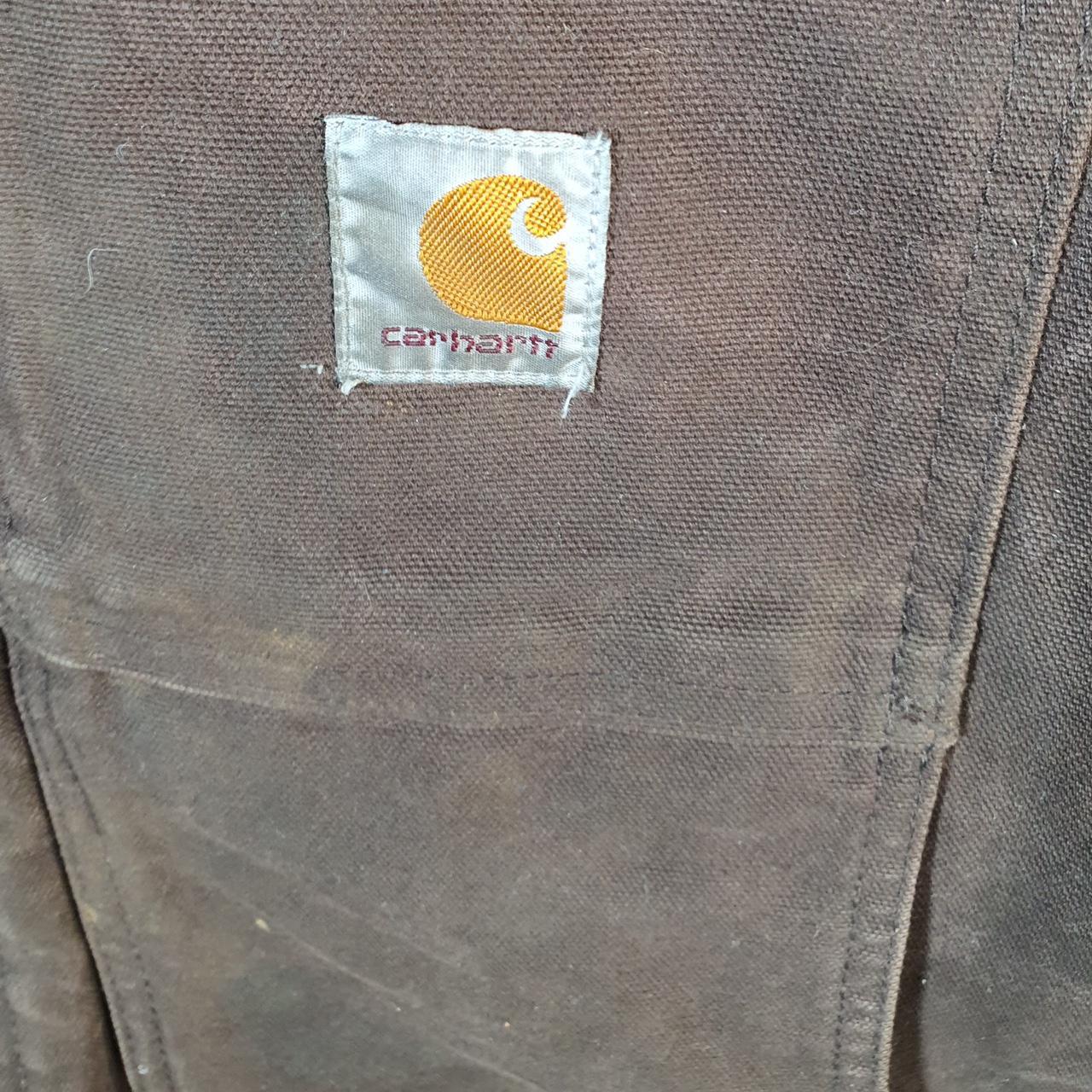 Vintage Carhartt Full Swing Relaxed Fit Washed Duck Insulated Jacket Men’s Large Brown Canvas USA G2121