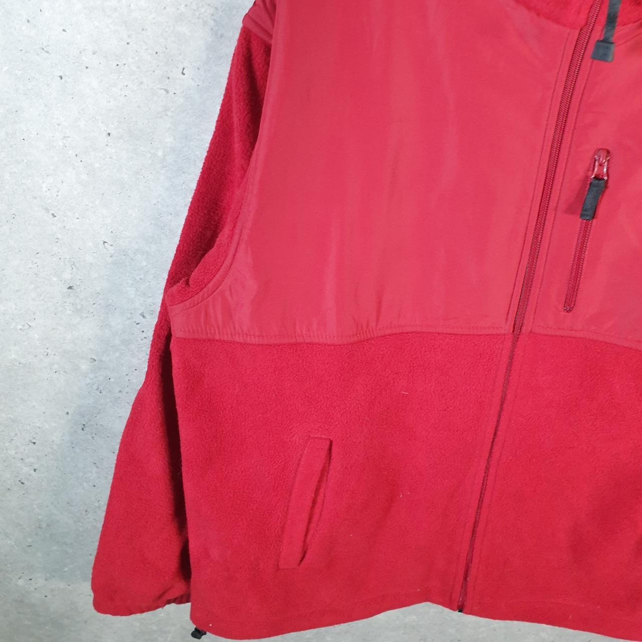 Chaps Ralph Lauren Full Zip Fleece Sweatshirt Mens XL Red Embroidered Logo
