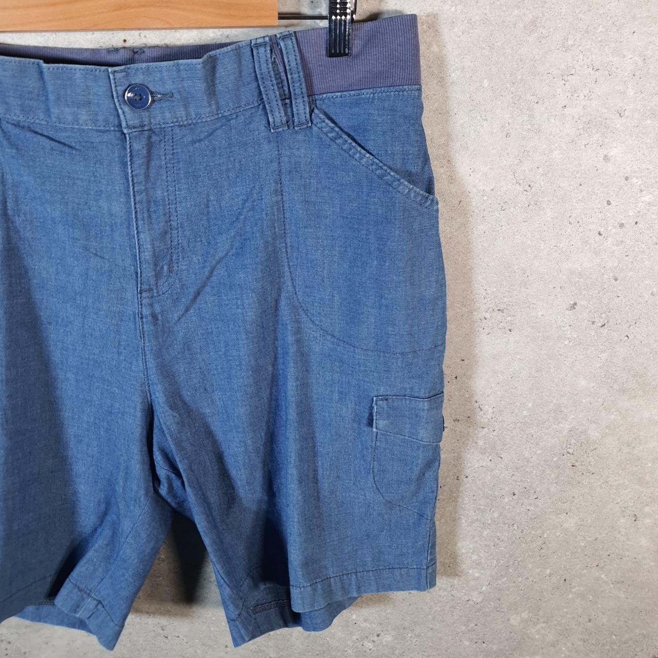Vintage Lee Baggy Shorts Jorts Cargo Womens W36 Blue Relaxed Cargo