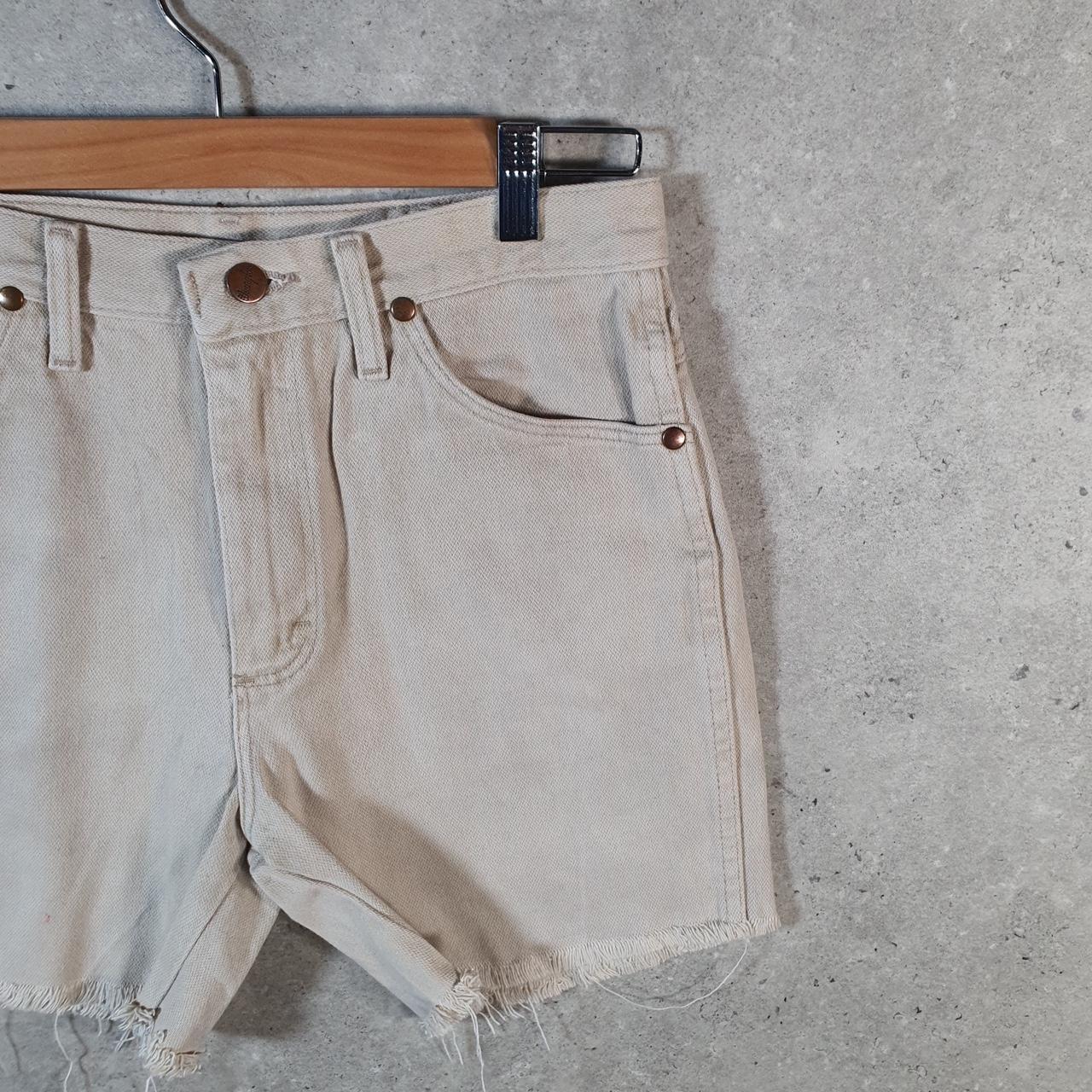 Vintage Wrangler Denim Shorts Jorts Cargo Men’s W30 Brown Relaxed Baggy Cotton