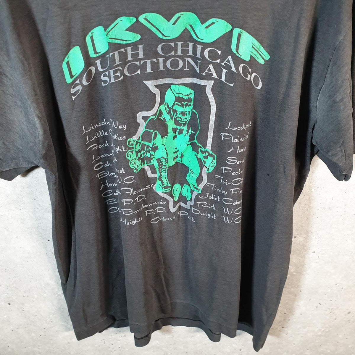 Vintage Best Fruit of the Loom South Chicago IKWF USA Single Stitch T Shirt Men’s XL Black 3