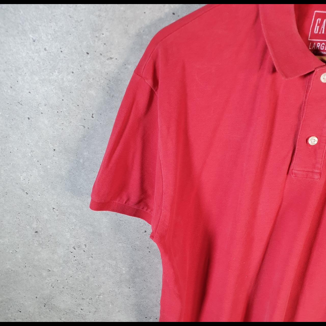 Vintage Gap Button Up Polo Shirt Men’s Large Pink Logo Classic Fit Blank Baggy
